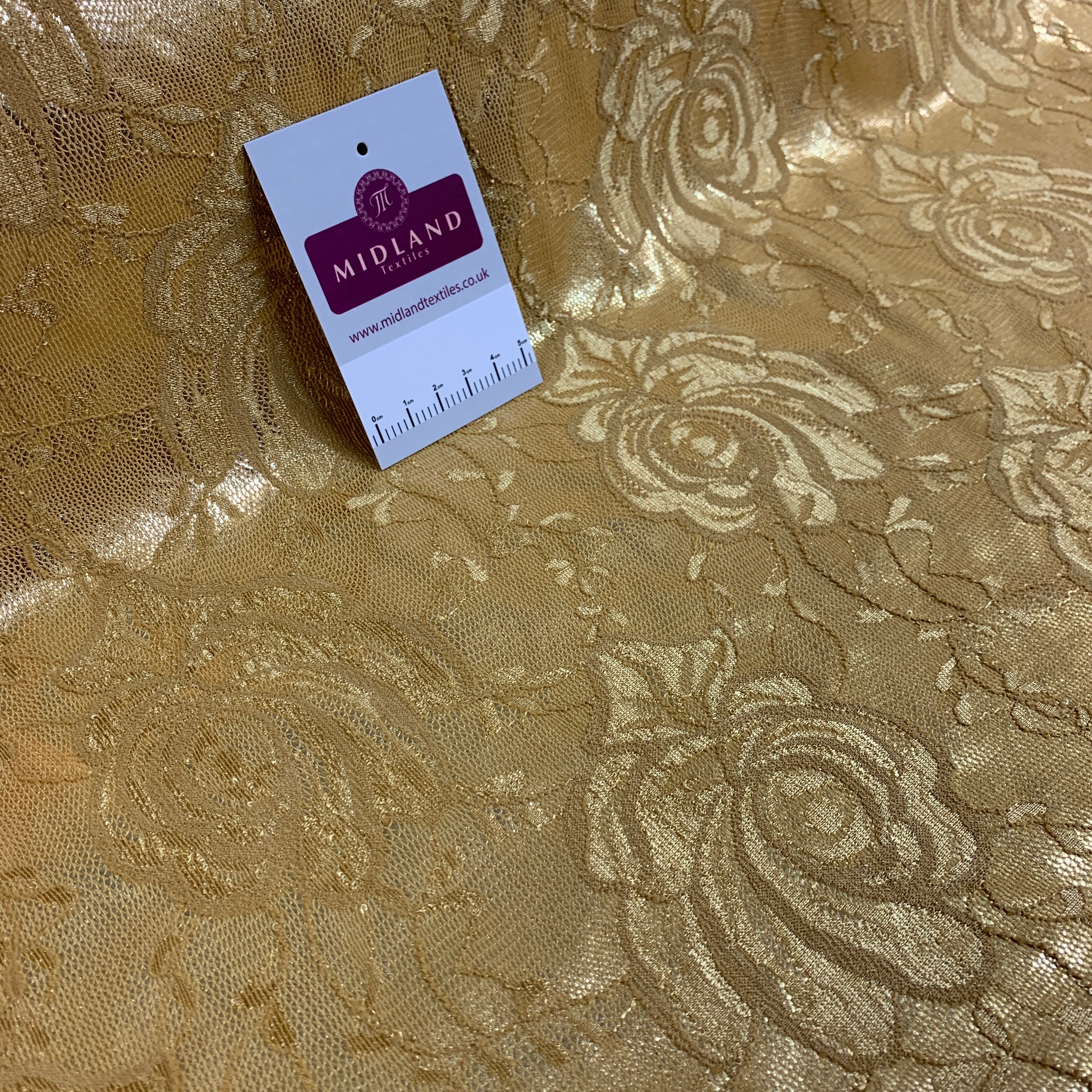 Gold foil floral bonded lace dress fabric M1478 Mtex Gold foil floral bonded lace dress fabric M1478 Mtex