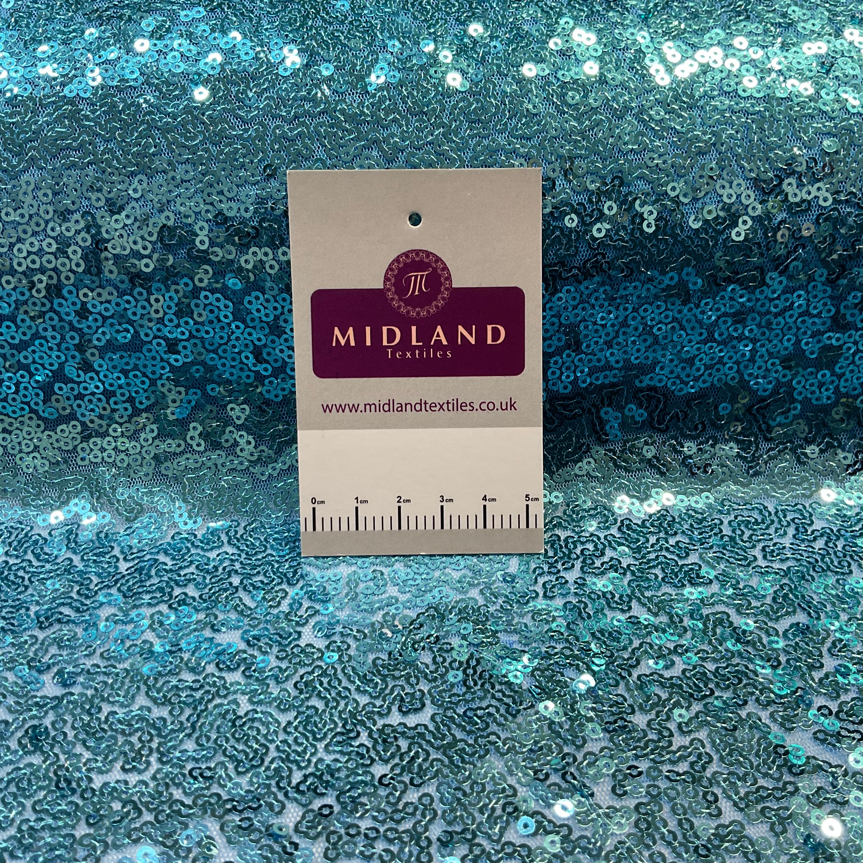 SENSATIONAL 3MM SEW ON ALL OVER SEQUINS ON NET FABRIC 50