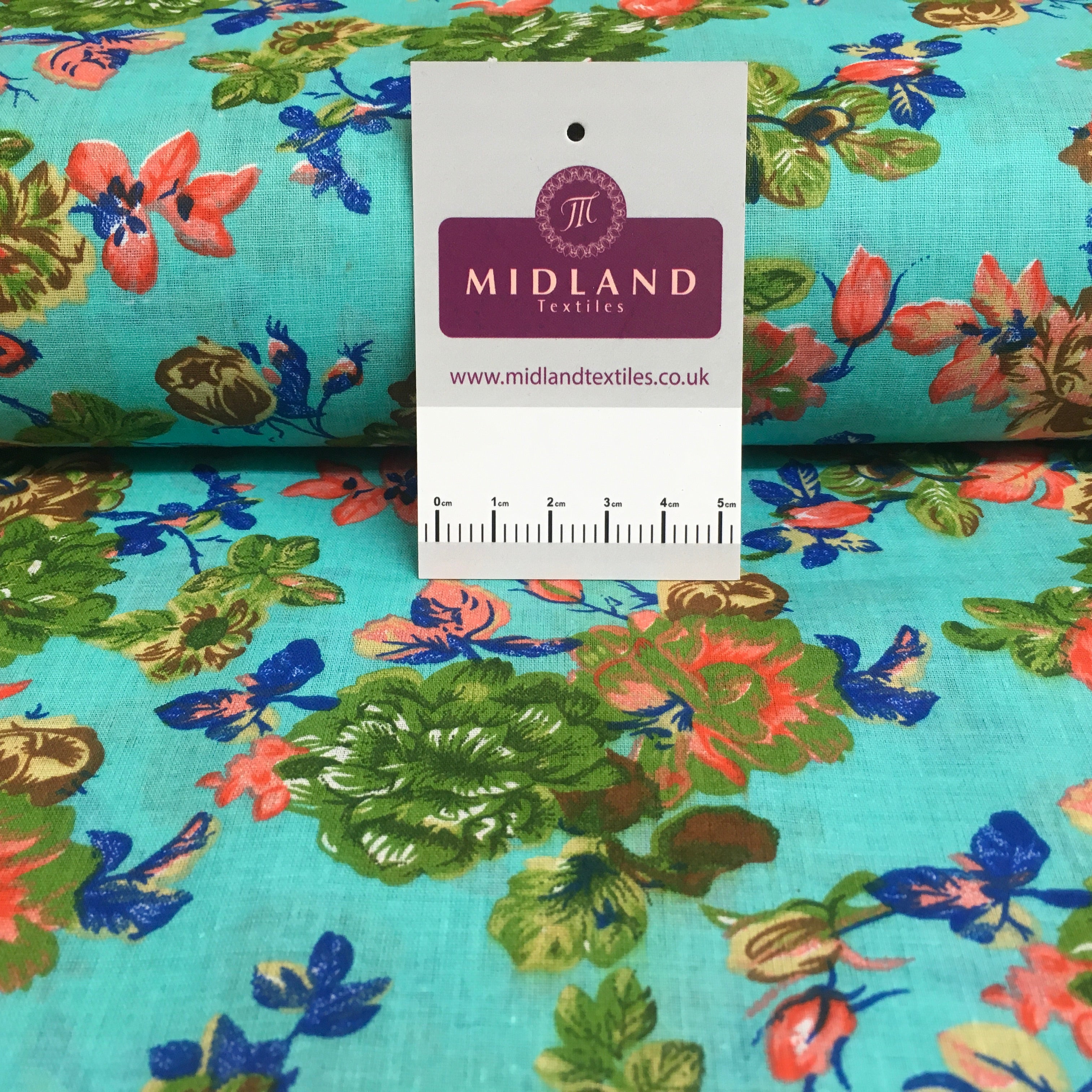 Printed 100% Cotton Floral Lawn Dress Fabric M1406