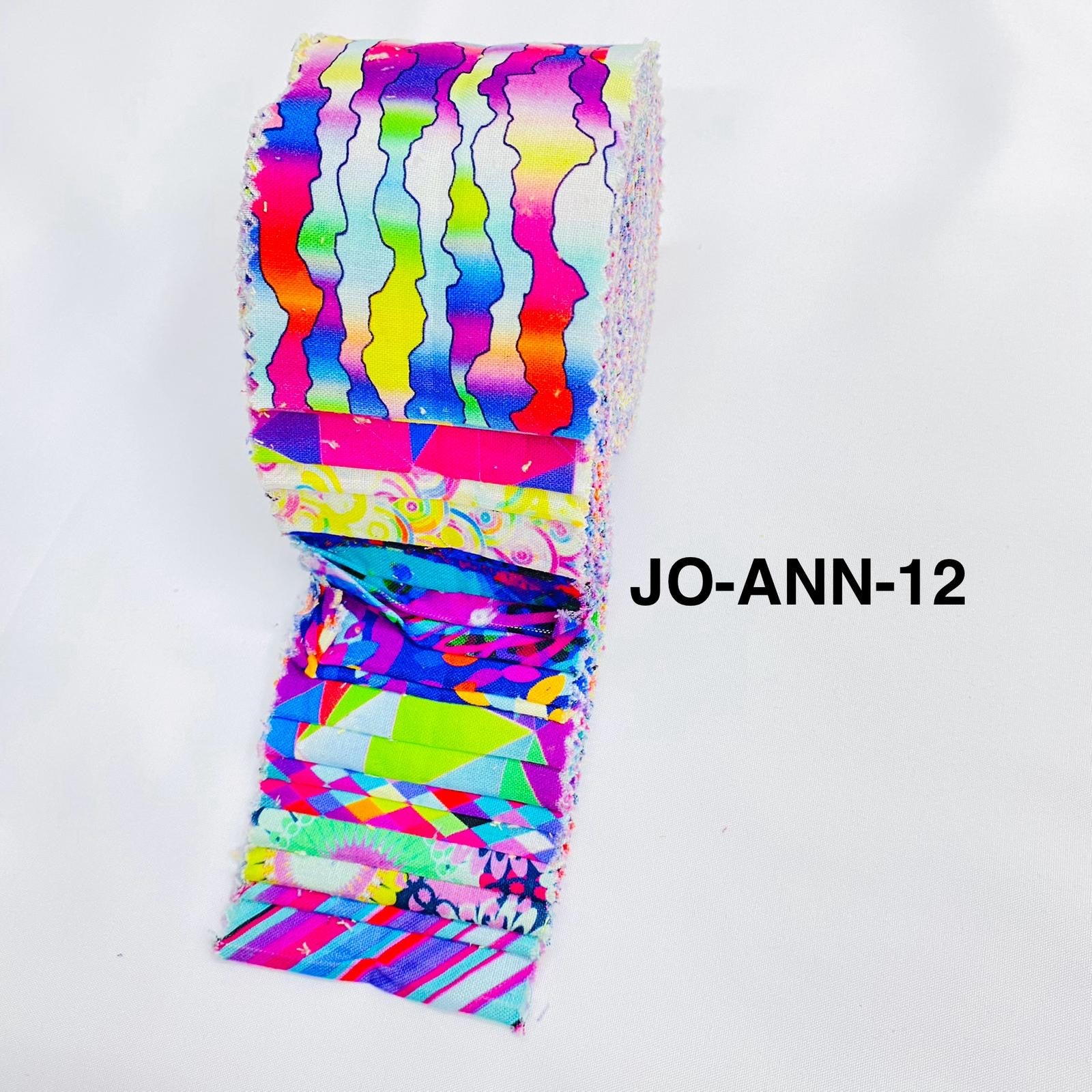 Jelly Roll Fabric Strips - 20 Pieces, 10 Designs  - 2.5 Inch x 42 Inch (Approx.) Fabric M1983