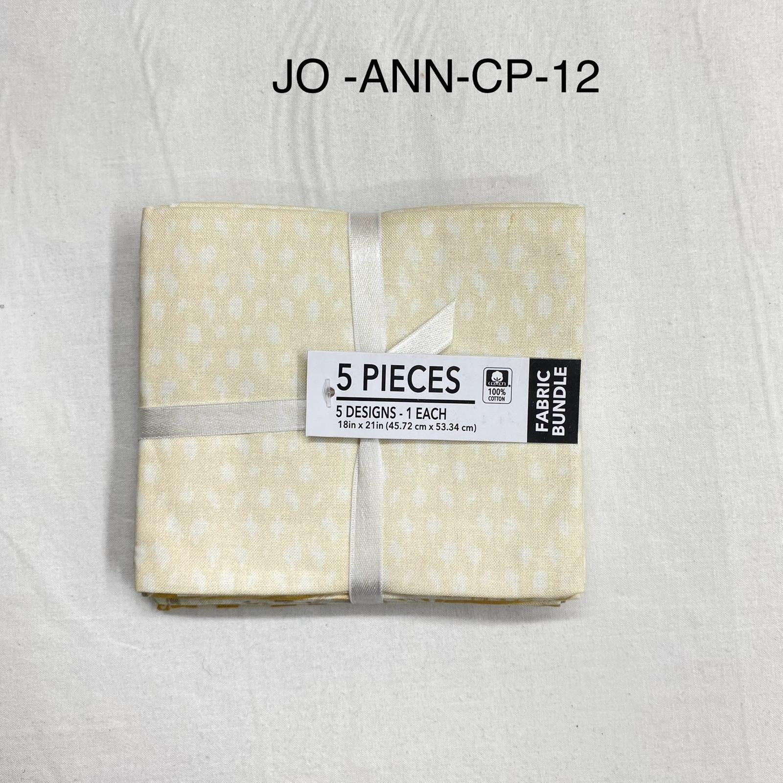 5 Piece 100% Cotton 5 Designs Fat Quarter Bundle - 45cm x 53cm Fabric M1981