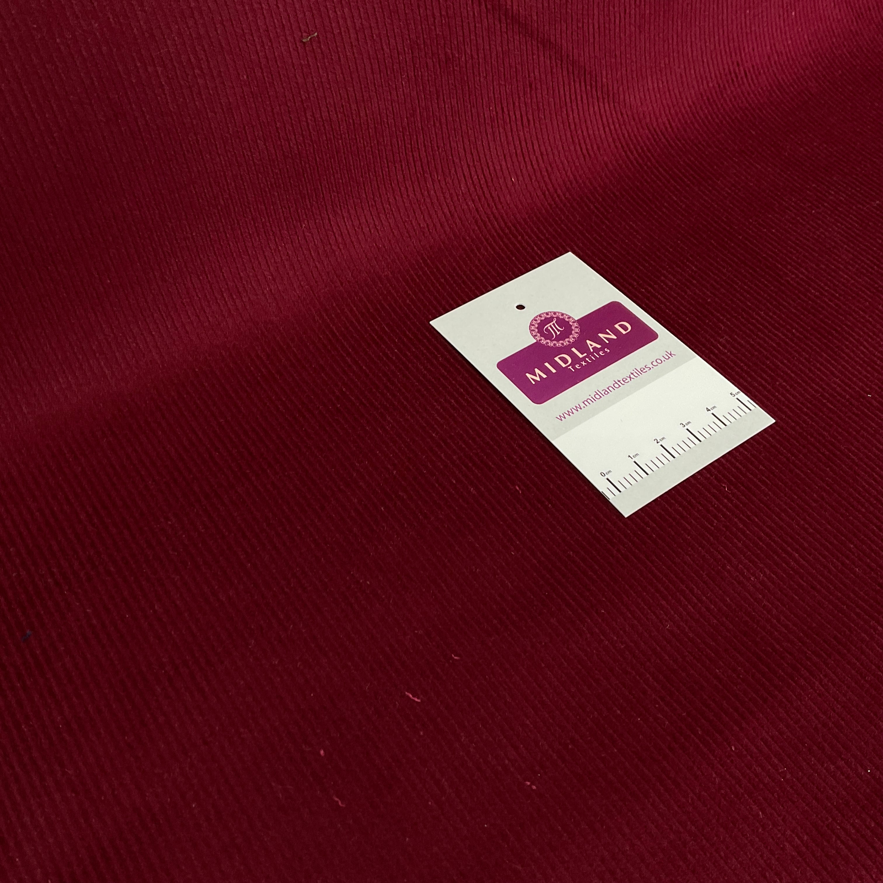 Plain 11 Wale Cotton Corduroy Fabric 150cm wide M1971