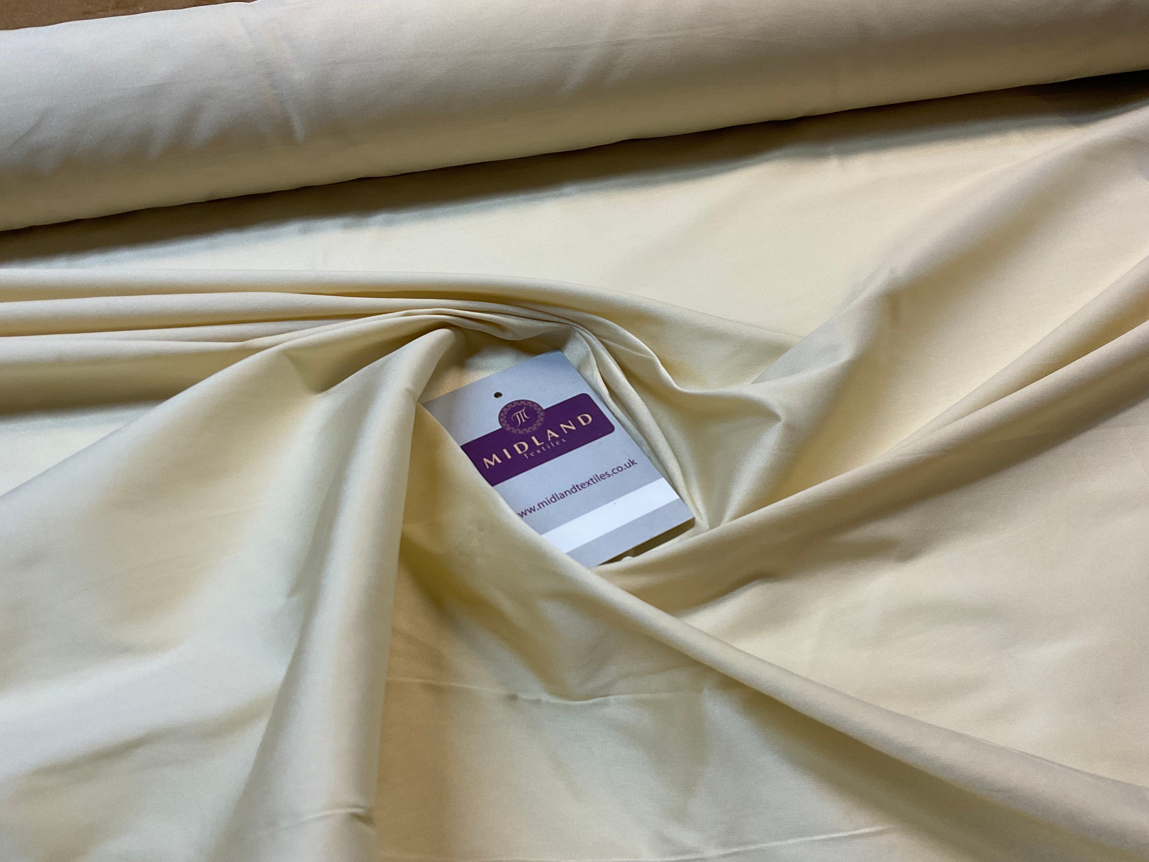 Plain Polyester Faux Silk Taffeta dress craft fabric 142cm wide M2135