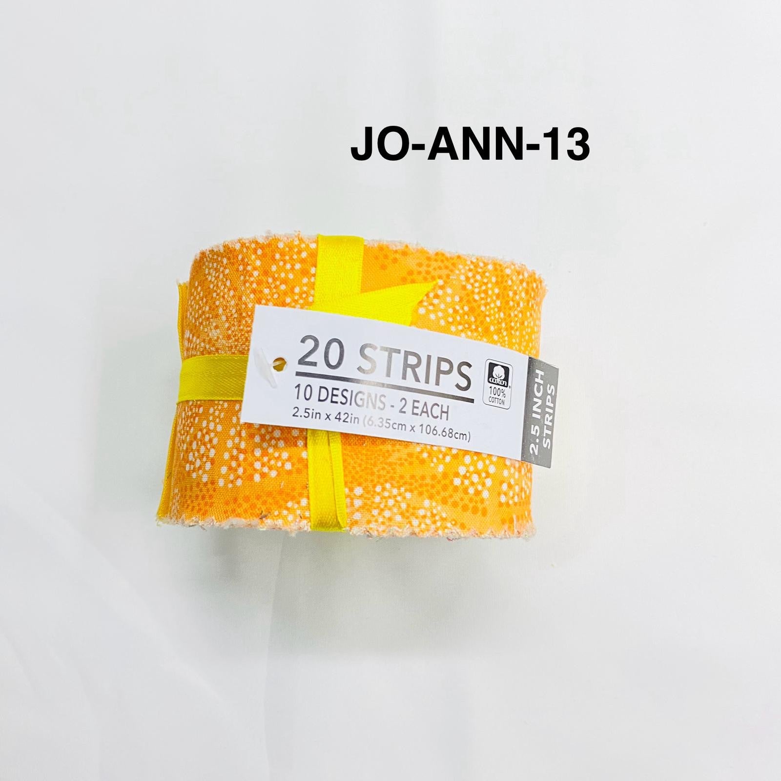 Jelly Roll Fabric Strips - 20 Pieces, 10 Designs  - 2.5 Inch x 42 Inch (Approx.) Fabric M1983