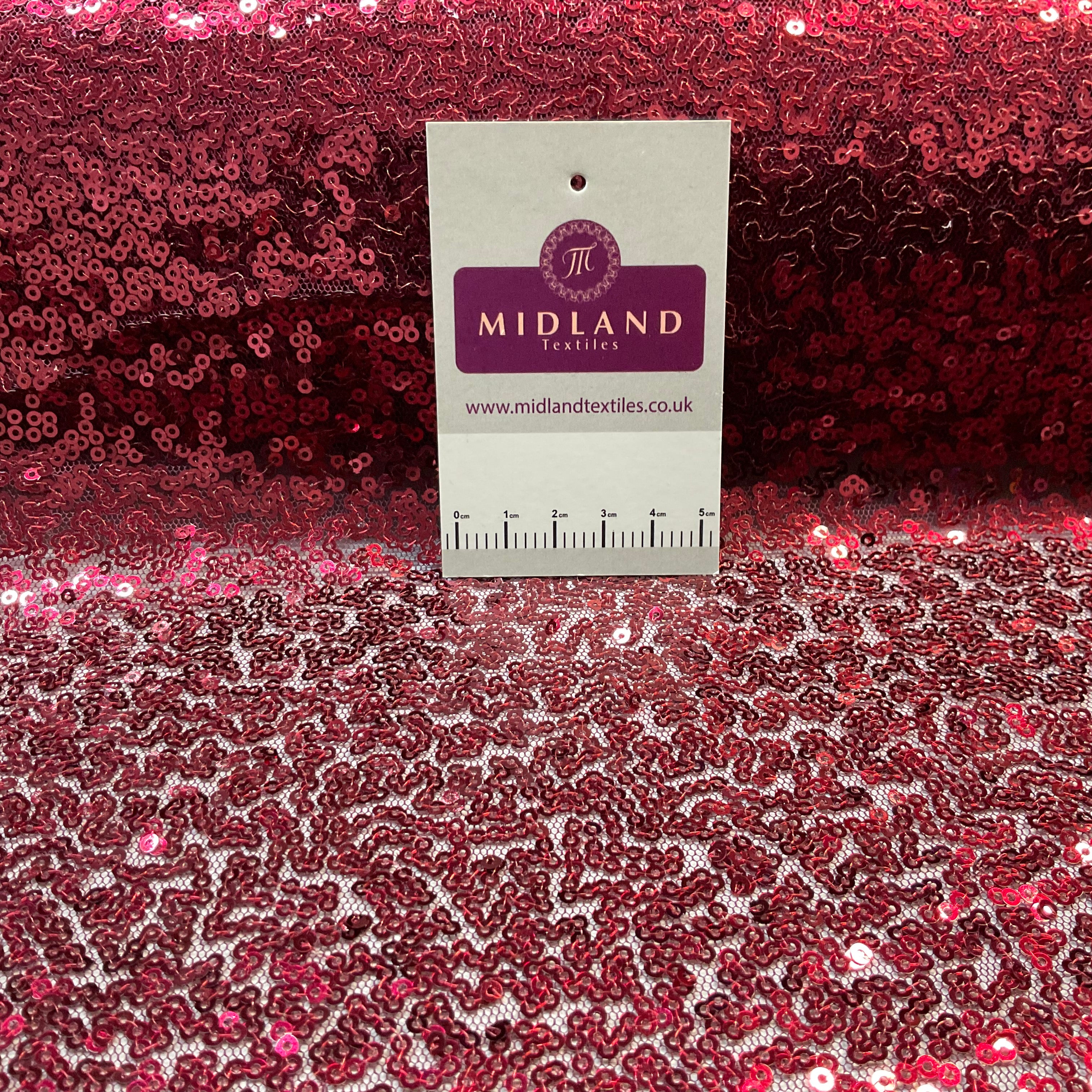 SENSATIONAL 3MM SEW ON ALL OVER SEQUINS ON NET FABRIC 50' WIDE DRESS FABRIC M1797 MTEX