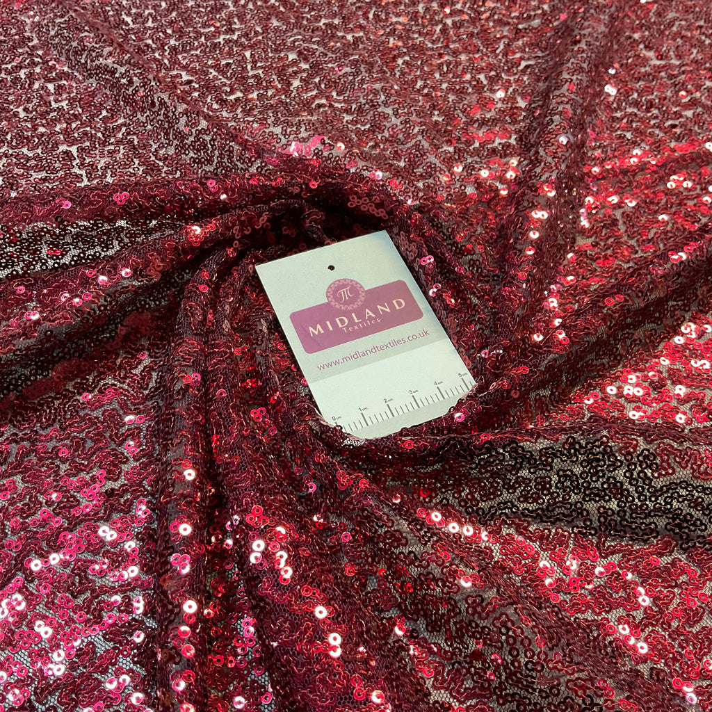 SENSATIONAL 3MM SEW ON ALL OVER SEQUINS ON NET FABRIC 50" WIDE DRESS FABRIC M1797 MTEX