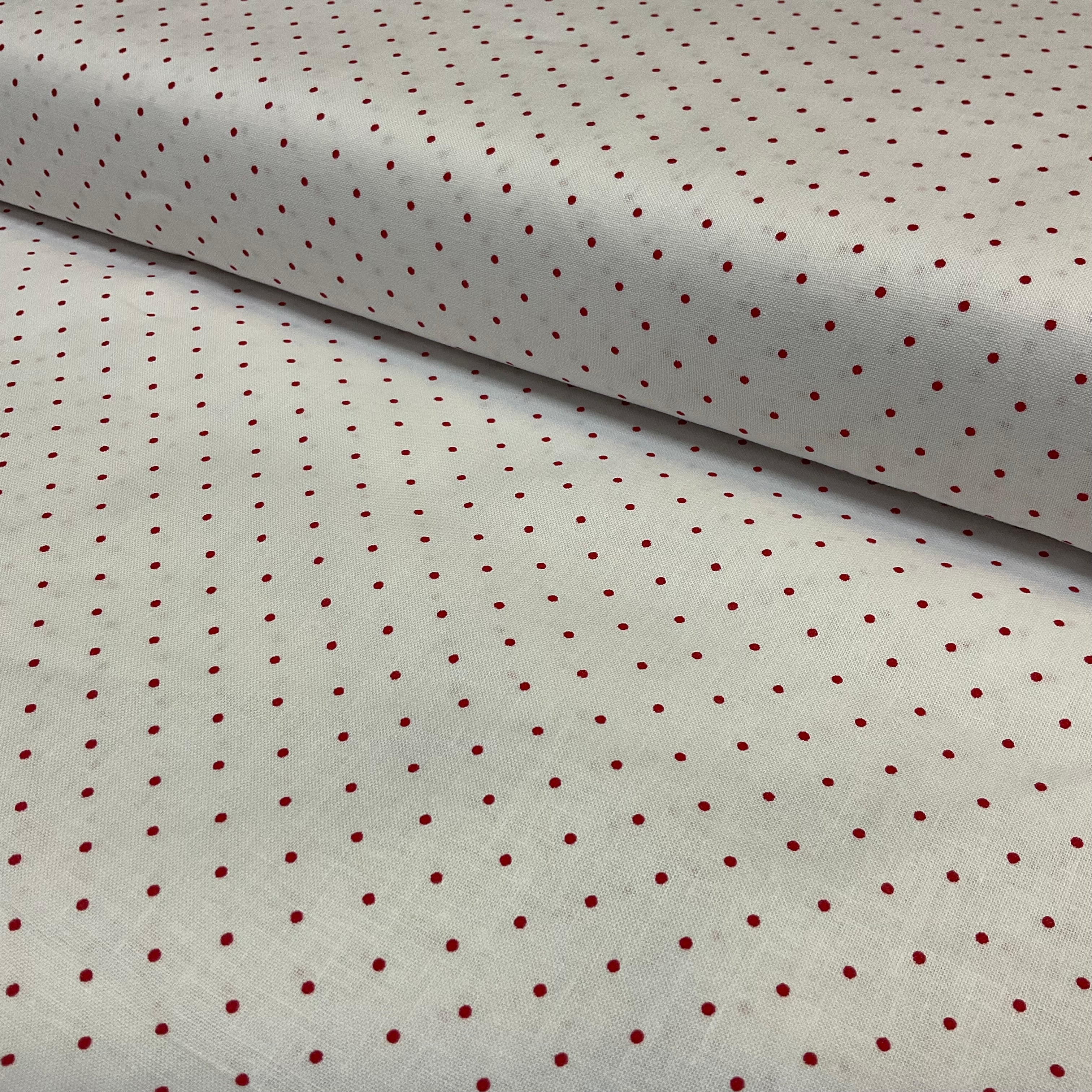 Swiss Pin Dot Spots 100% Cotton Poplin Fabric – 112cm Wide – Ditsy Polka Dot Design M2063