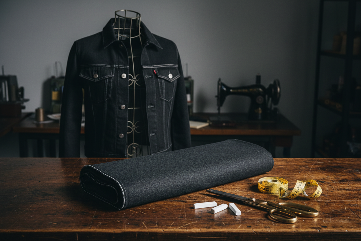 14oz Heavyweight Black Denim Lifestyle