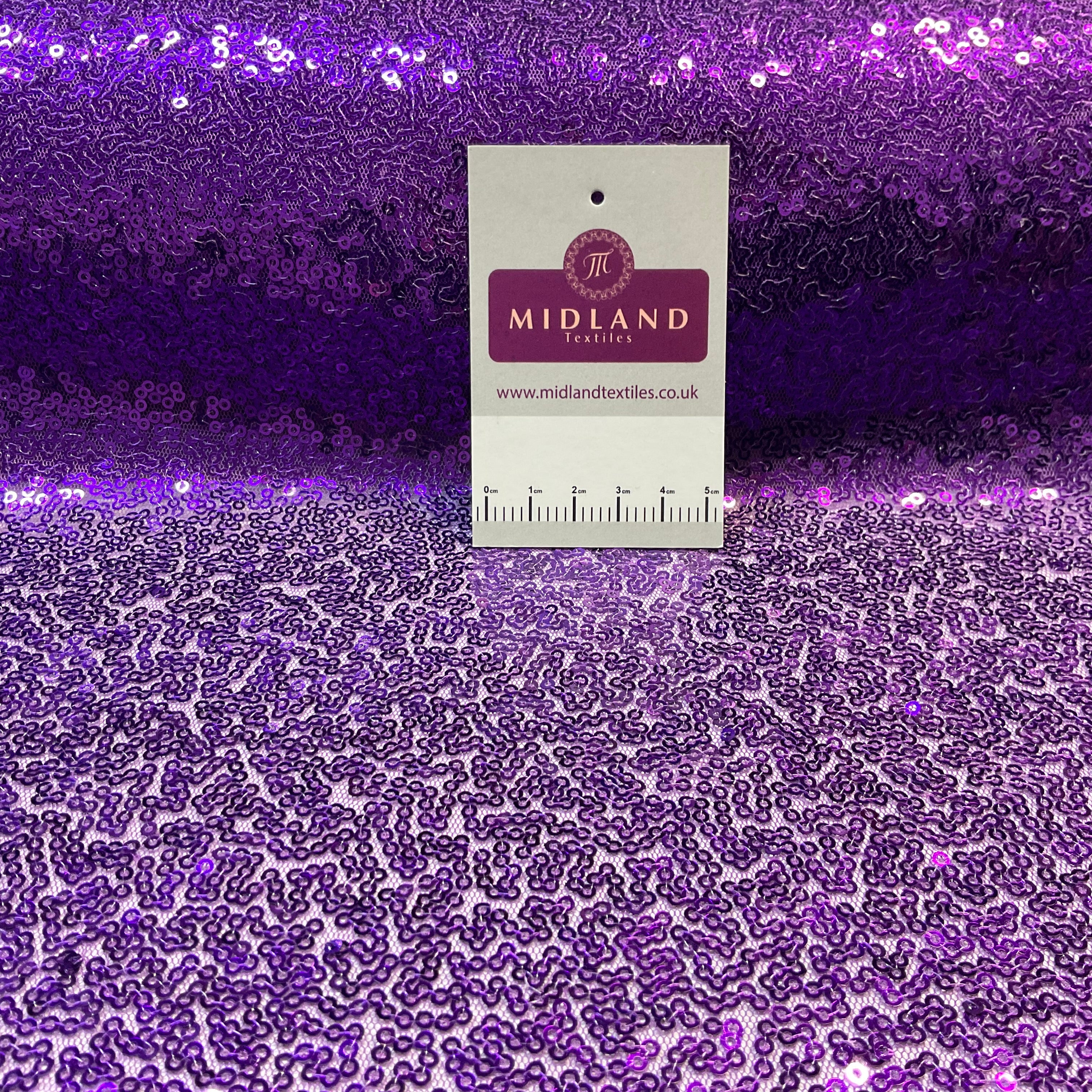 SENSATIONAL 3MM SEW ON ALL OVER SEQUINS ON NET FABRIC 50