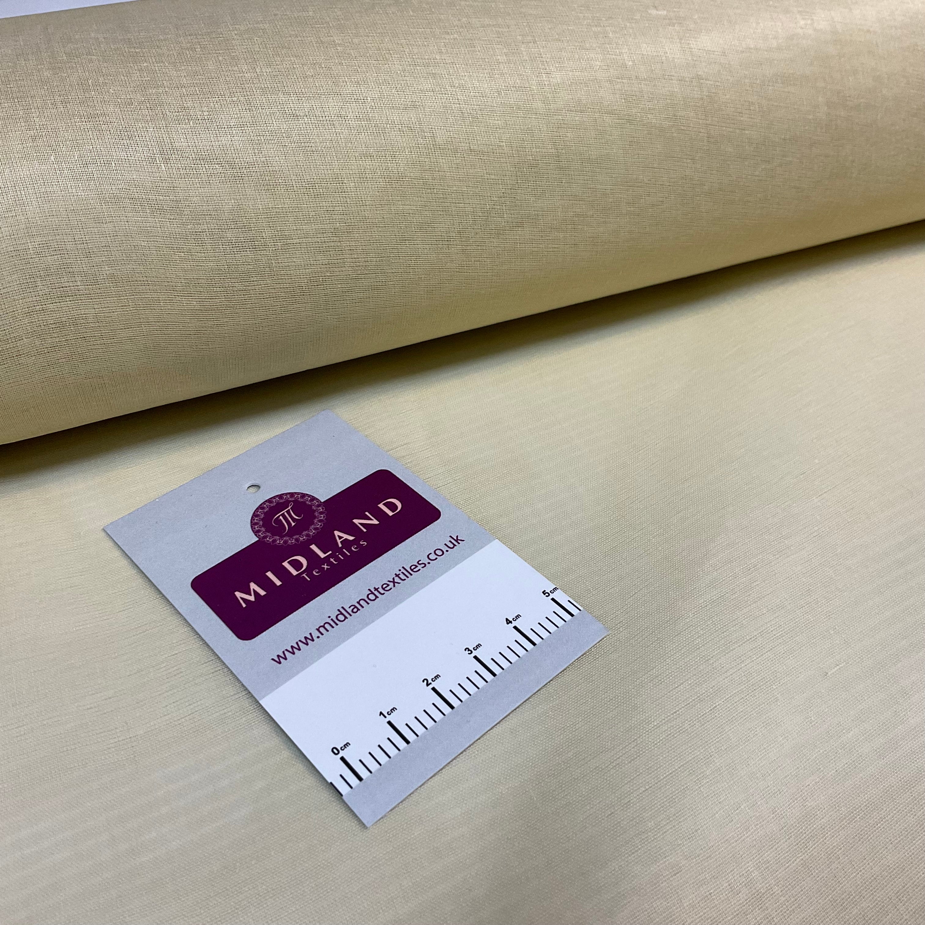 £3.50 100% Cotton Organdie stiff lightweight fabric used for lining 43' M689