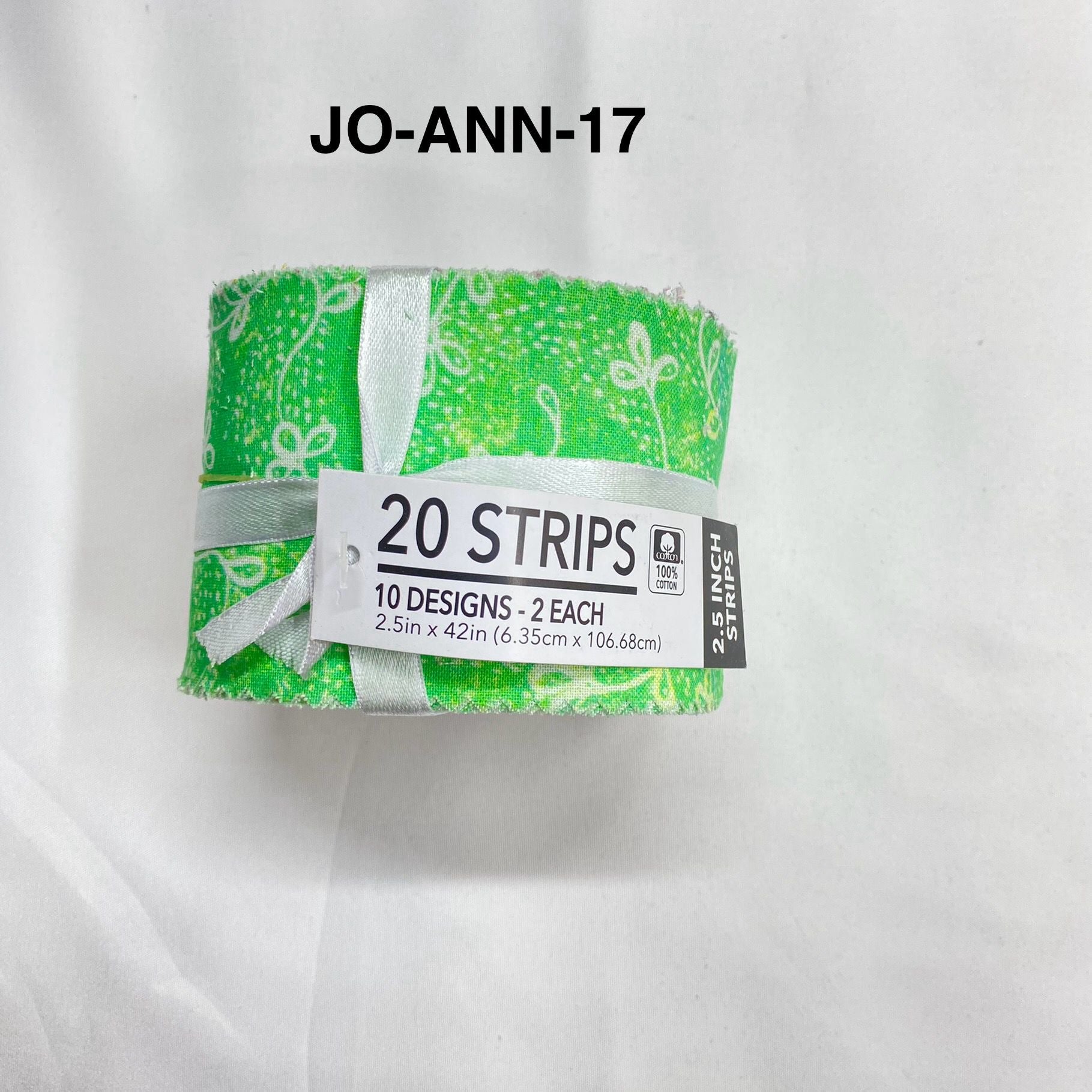 Jelly Roll Fabric Strips - 20 Pieces, 10 Designs  - 2.5 Inch x 42 Inch (Approx.) Fabric M1983