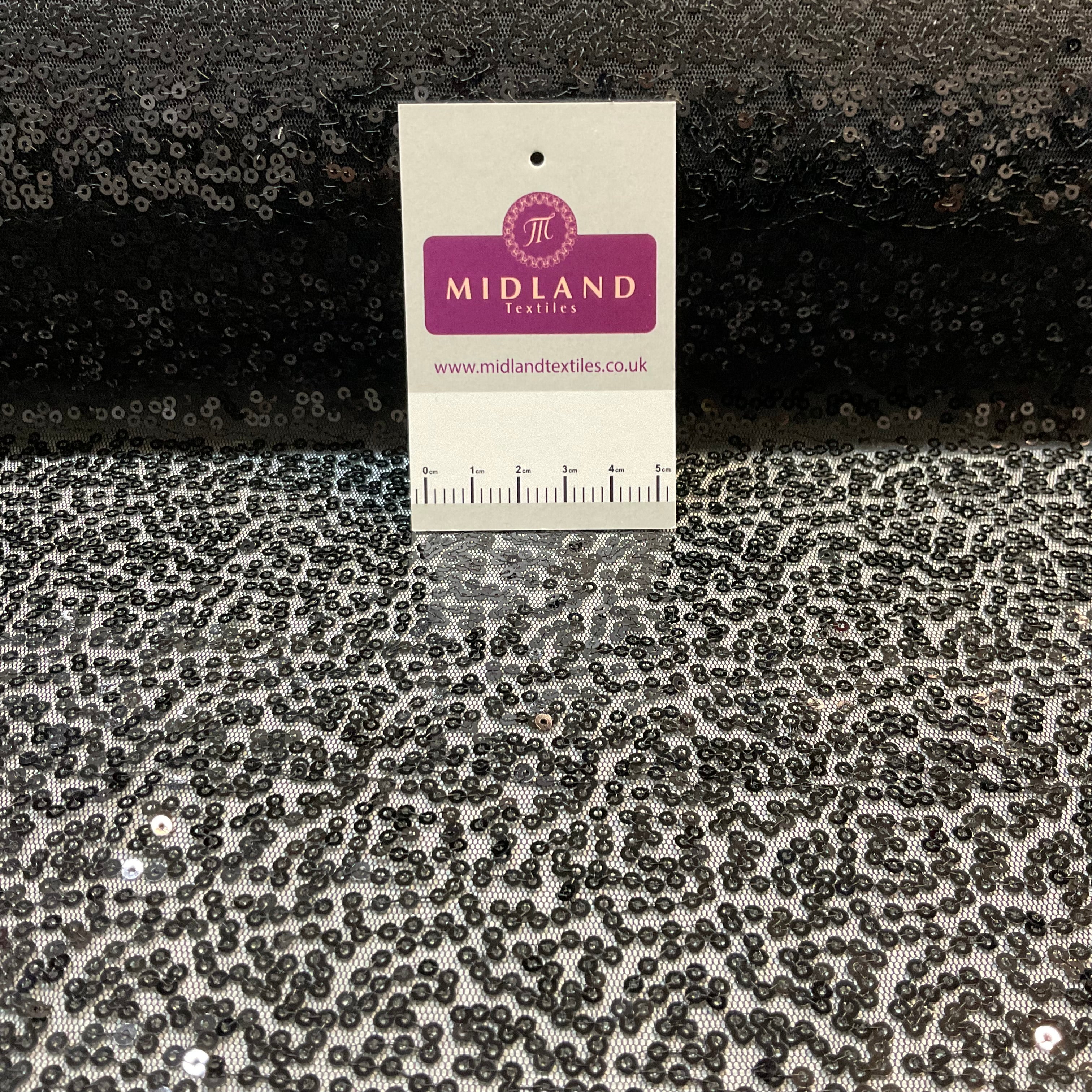 SENSATIONAL 3MM SEW ON ALL OVER SEQUINS ON NET FABRIC 50