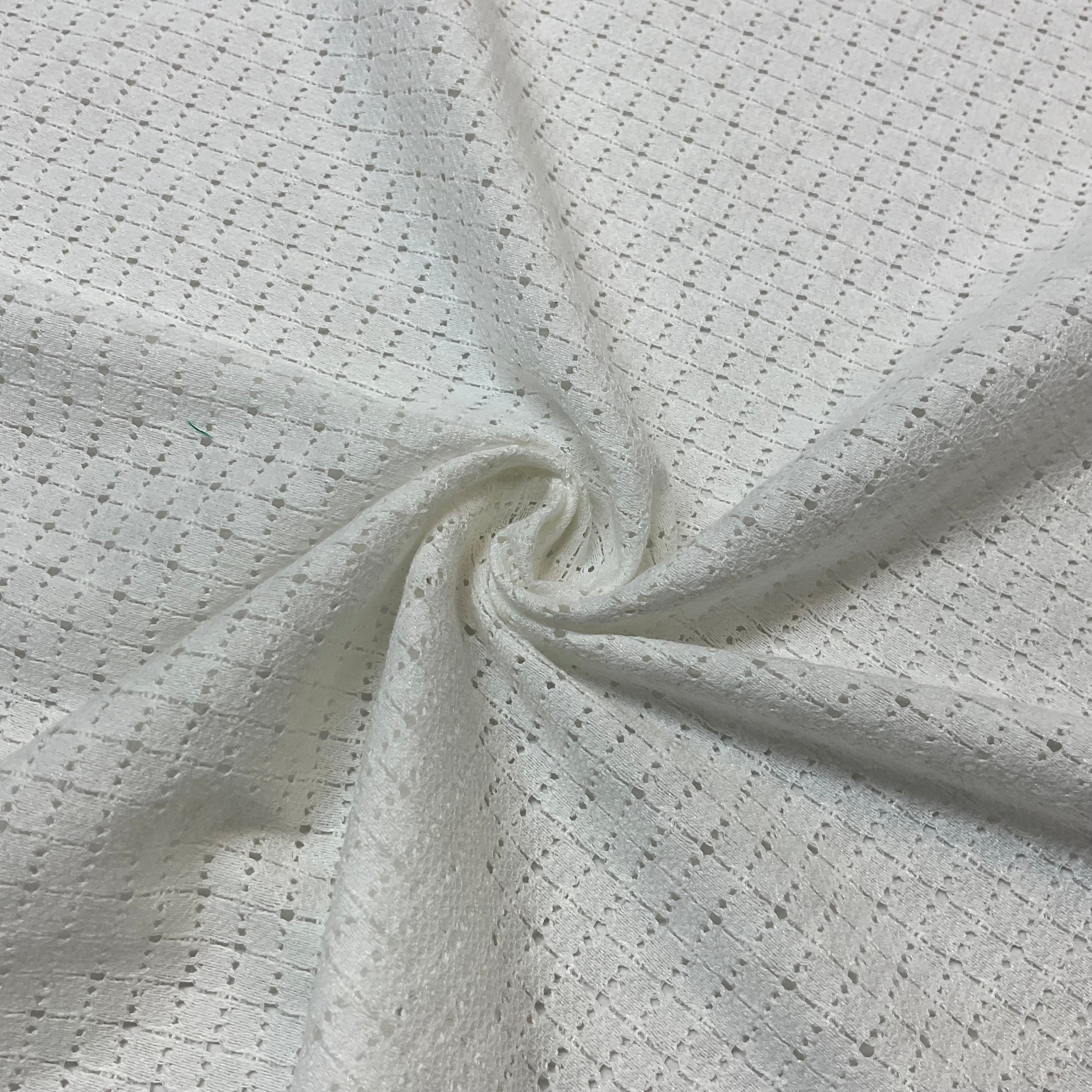 Ivory  Cotton Rich Crochet Lace Fabric 150cm Wide