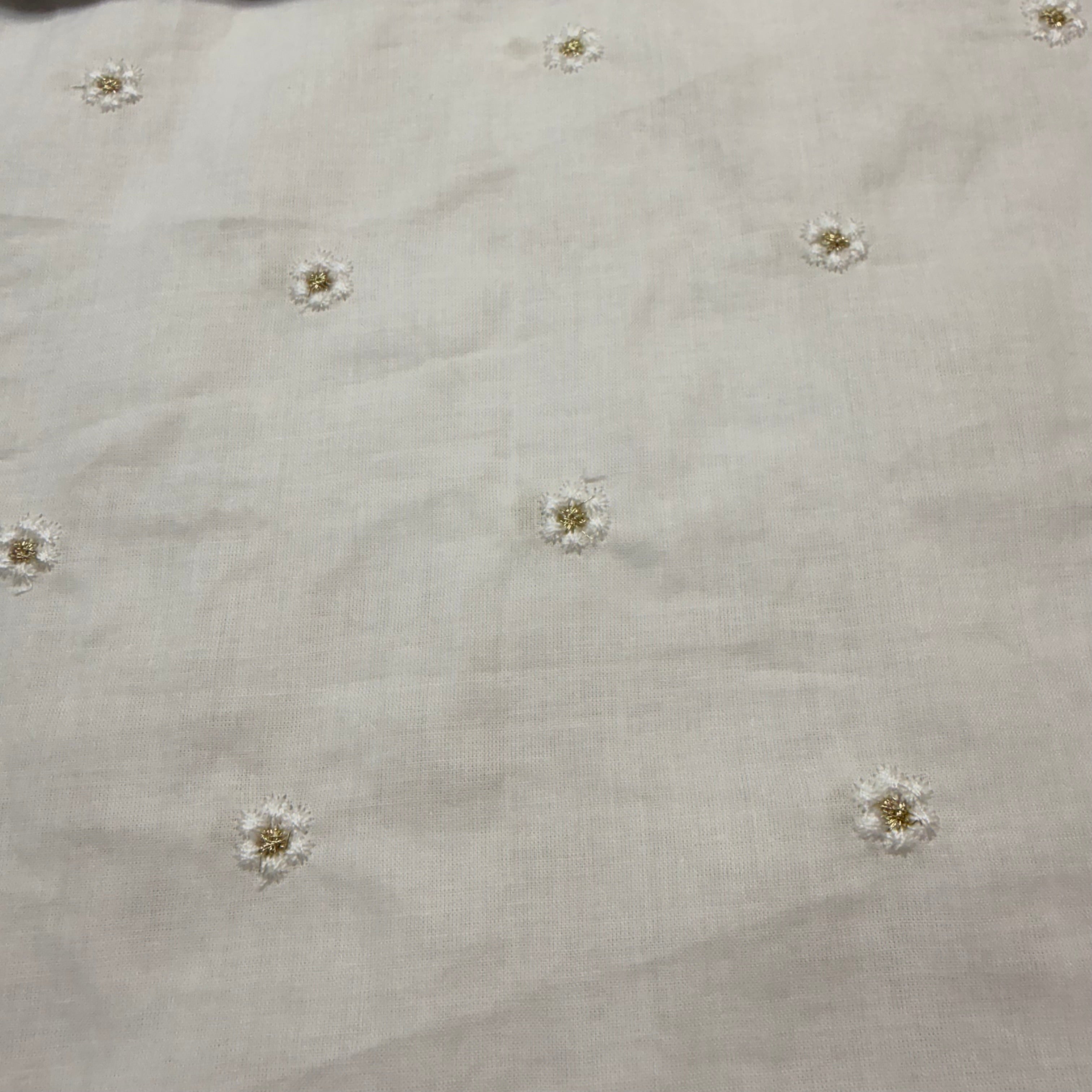 Cotton Voile Embroidery kaftan dress skirt fabric 147cm M2108
