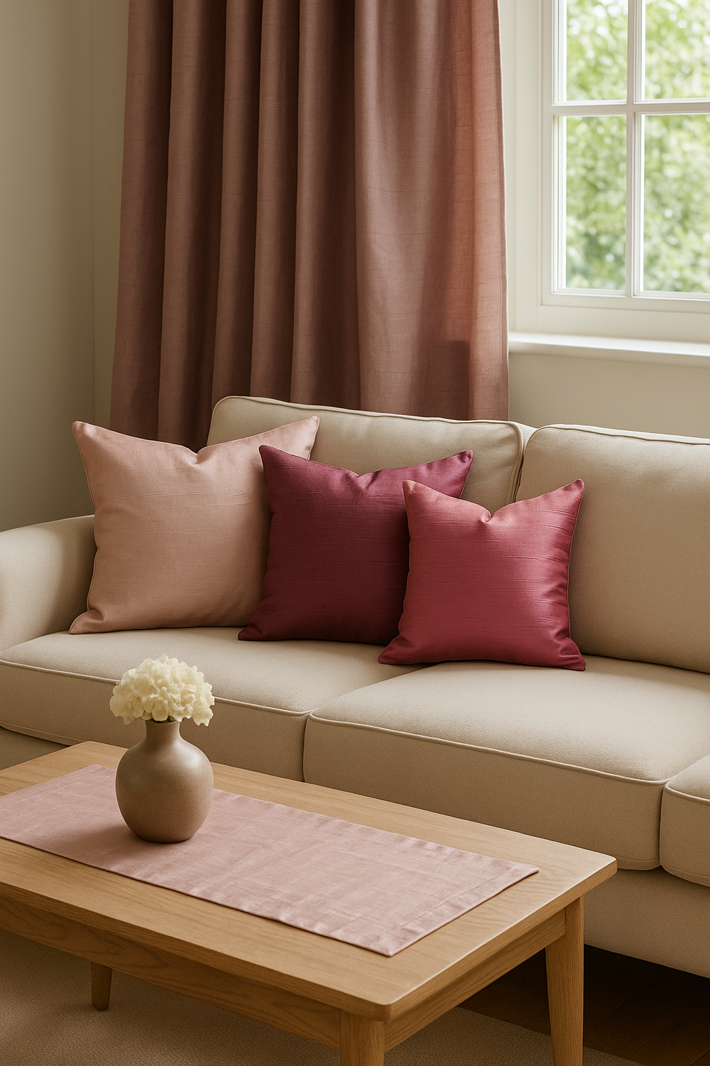 Pure 100% Silk Handloom Dupion Fabric – 44' Wide – Sold by Half Metre M2070