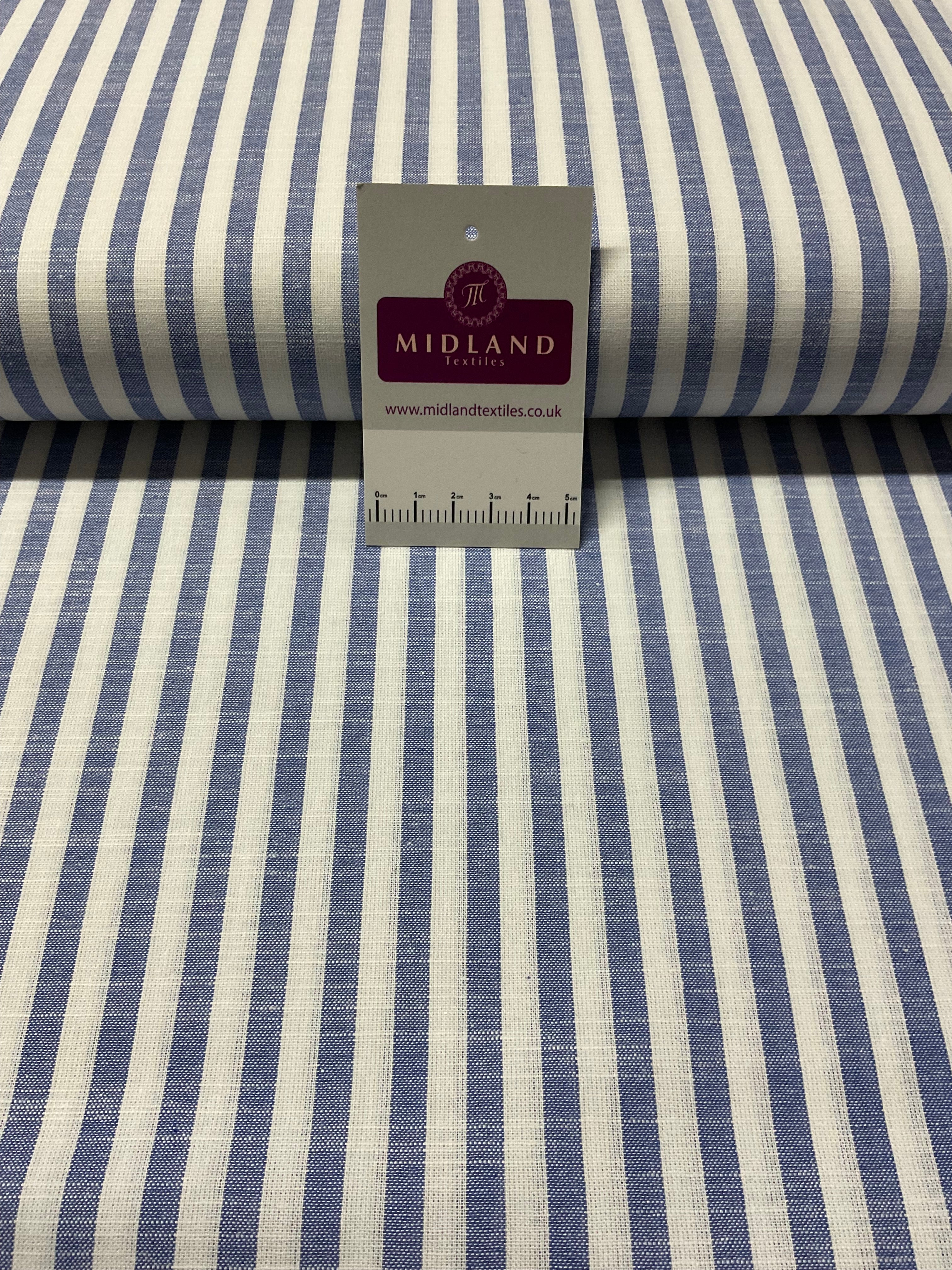 Blue Cotton Yarn Dyed Stipped stripe Dress Fabric M1877