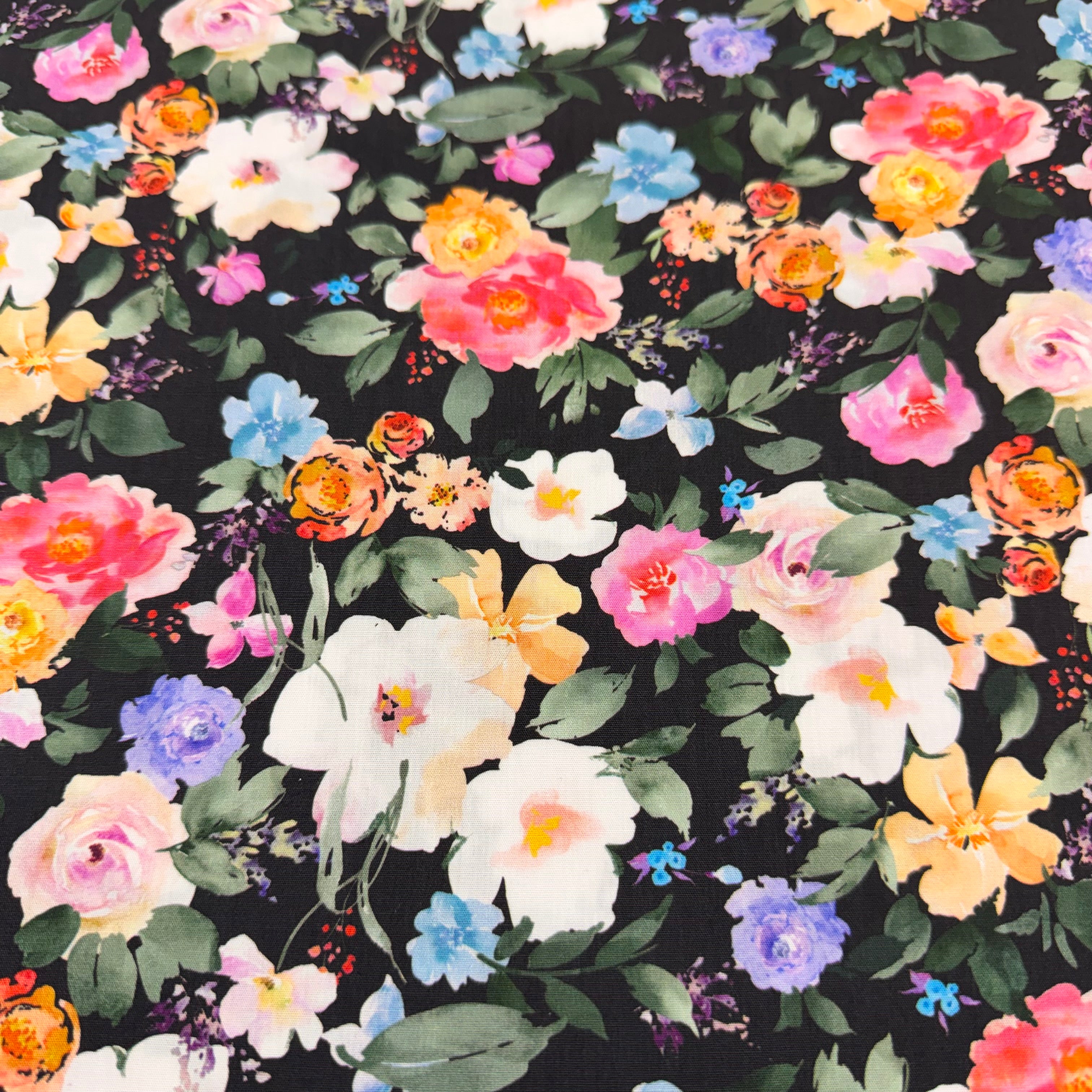 Colour Wash Floral Cotton Print Fabric – 100% Cotton - 147cm Wide - M2124