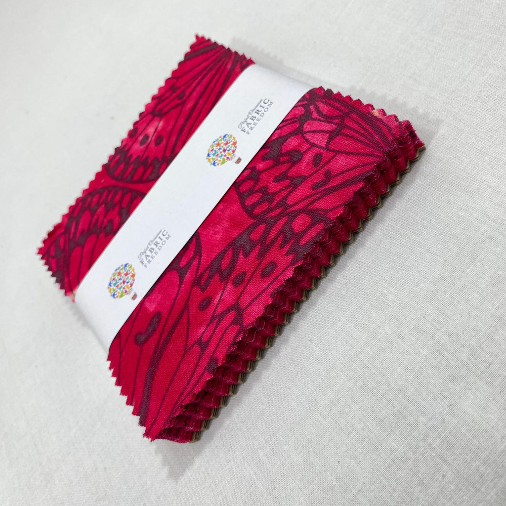 Melody Butterfly Print 5' Quilting Cotton Fabric Squares - 42 x 5' by 5' M1982