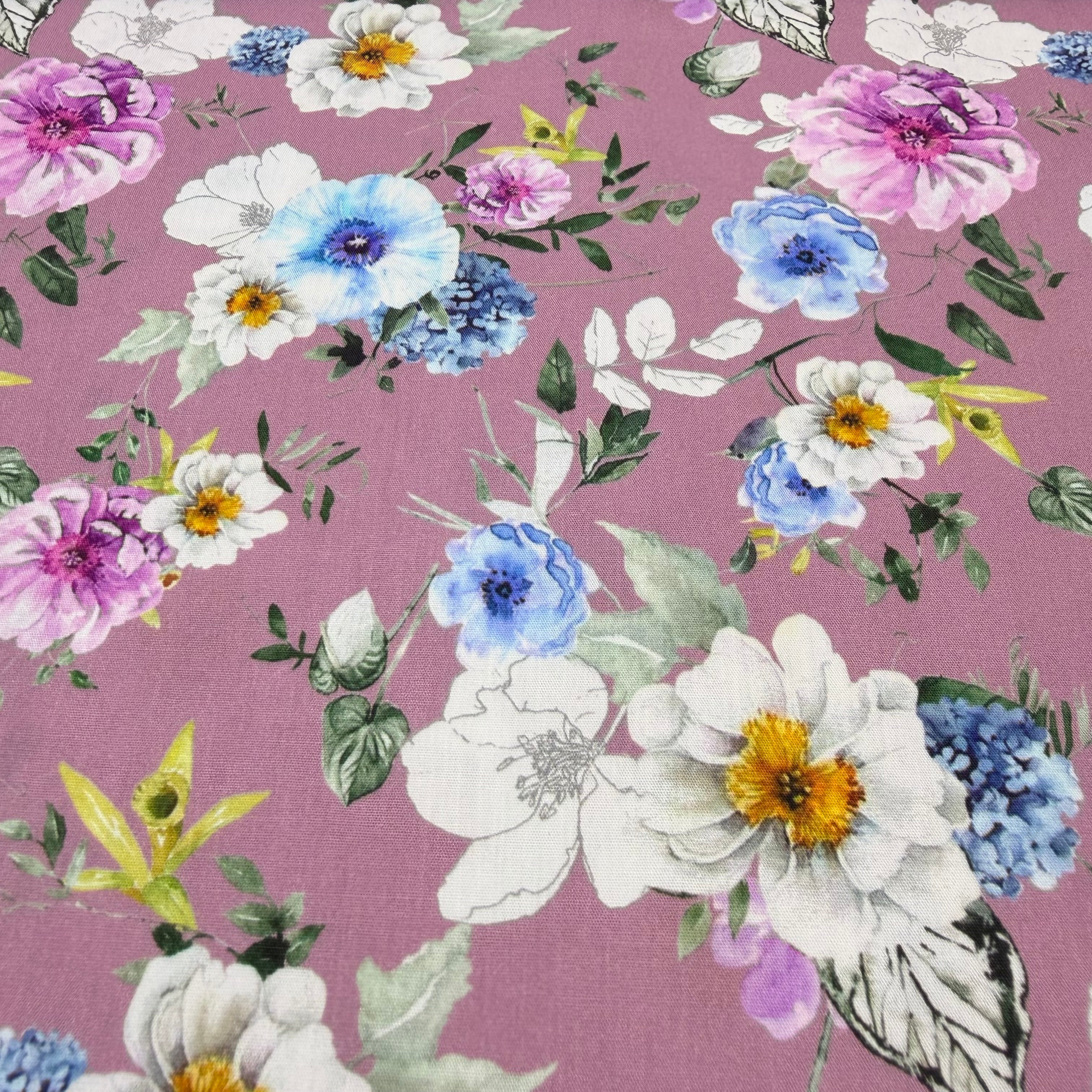 Floral Crush Cotton Print Fabric – 100% Cotton - 147cm Wide - M2126