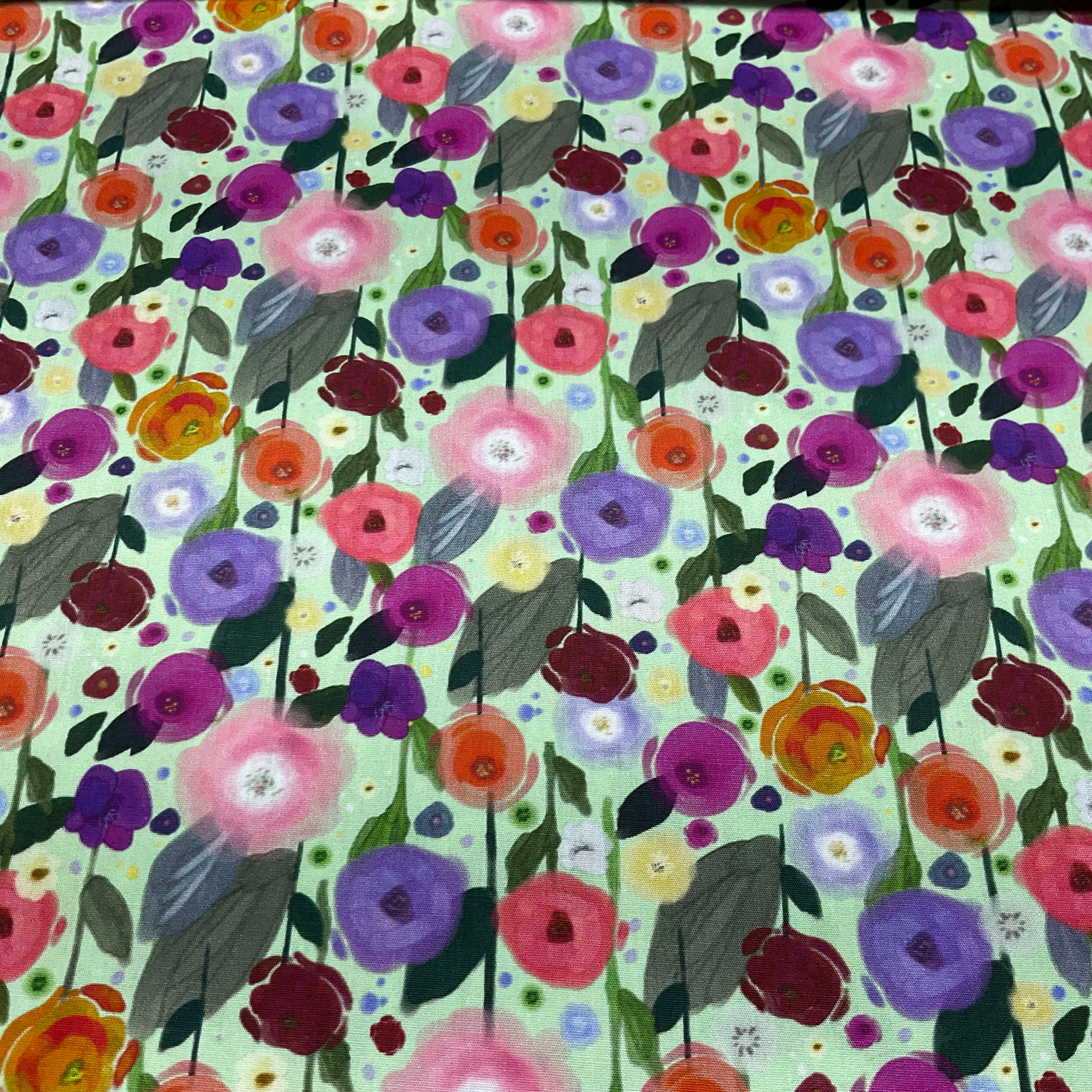 Happy Flowers Floral Cotton Print Fabric – 100% Cotton - 147cm Wide - M2122