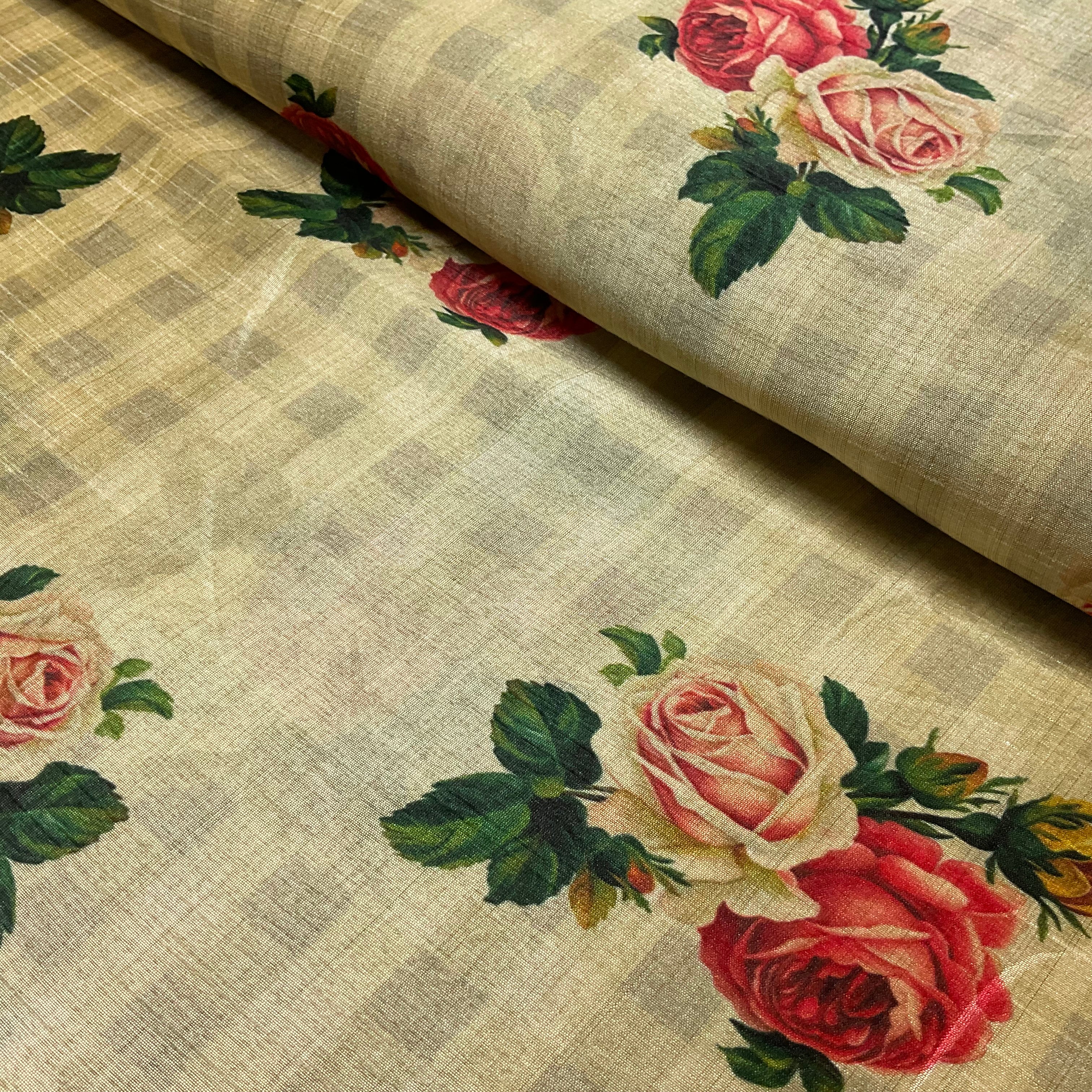 Floral Mango Silk Fabric Soft Printed Dress Fabric – 110cm Wide M2147