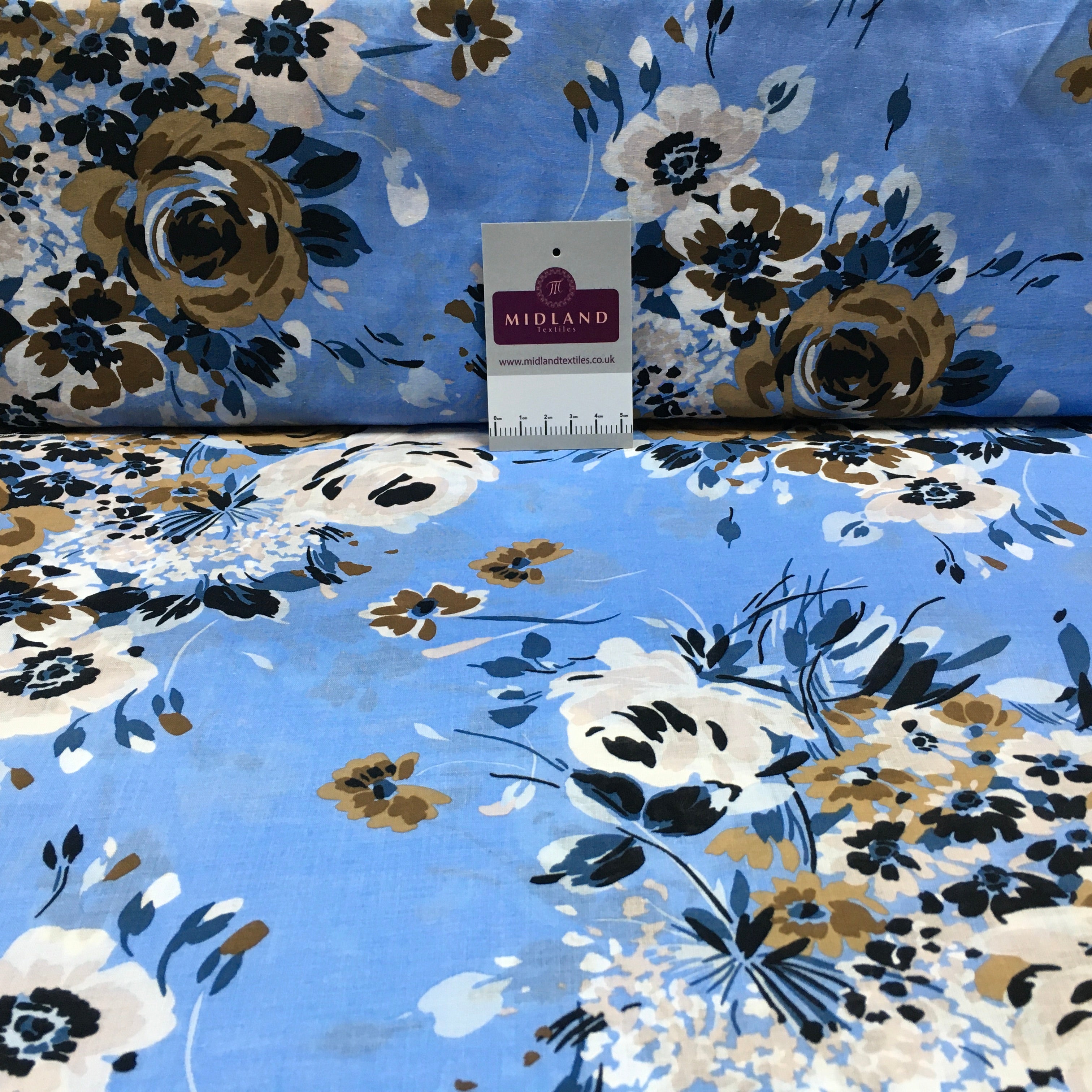 Printed 100% Cotton Floral Lawn Dress Fabric M1406