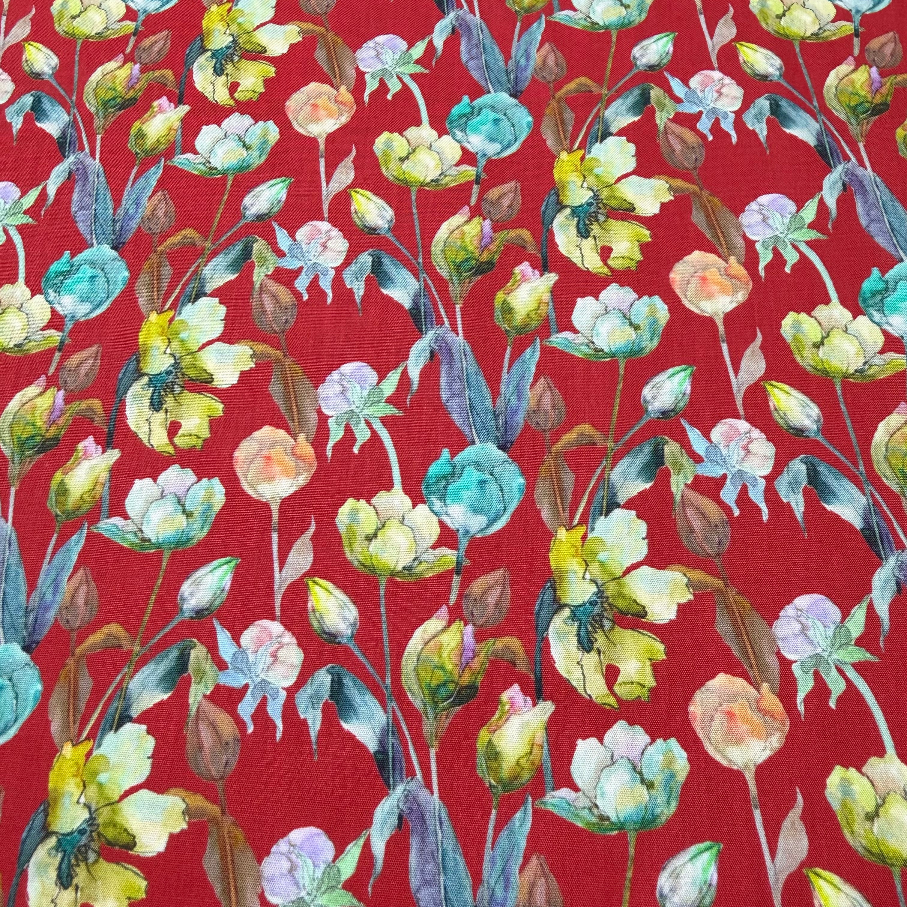 Wild Garden floral Cotton Print Fabric – 100% Cotton - 147cm Wide - M2127