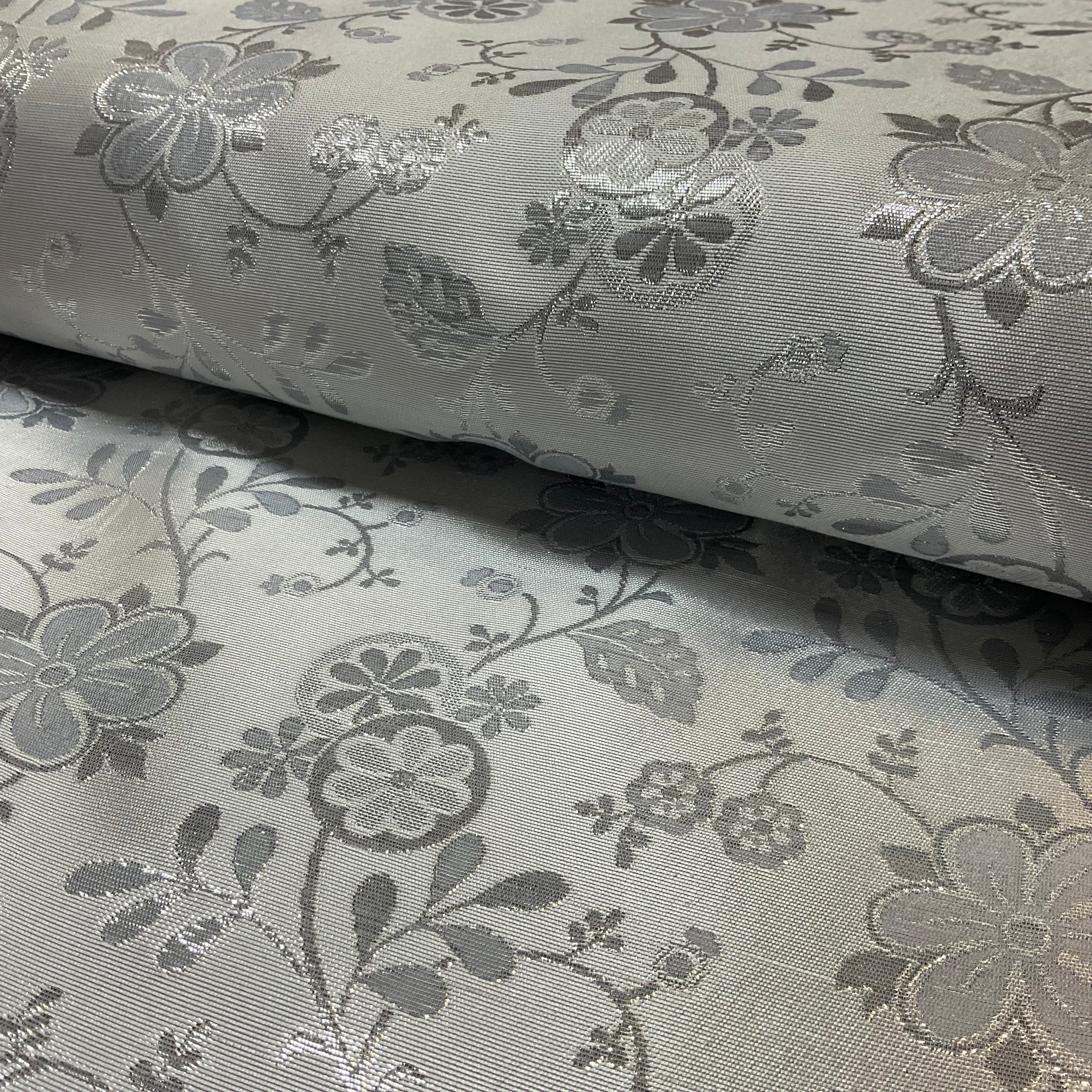 Silver Gold Floral Banarsi Brocade ideal for waistcoats wedding fabric 150cm wide M2040