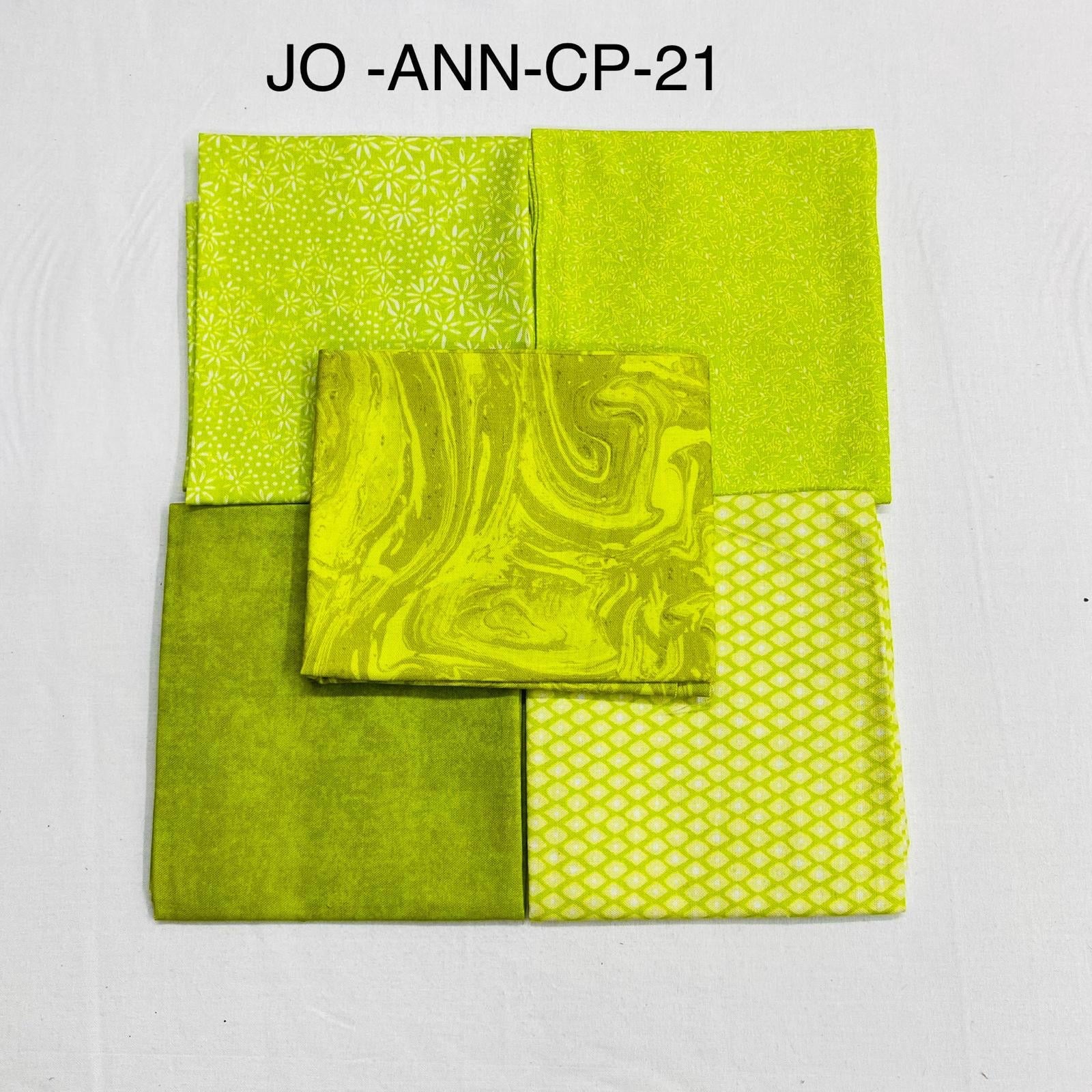 5 Piece 100% Cotton 5 Designs Fat Quarter Bundle - 45cm x 53cm Fabric M1981