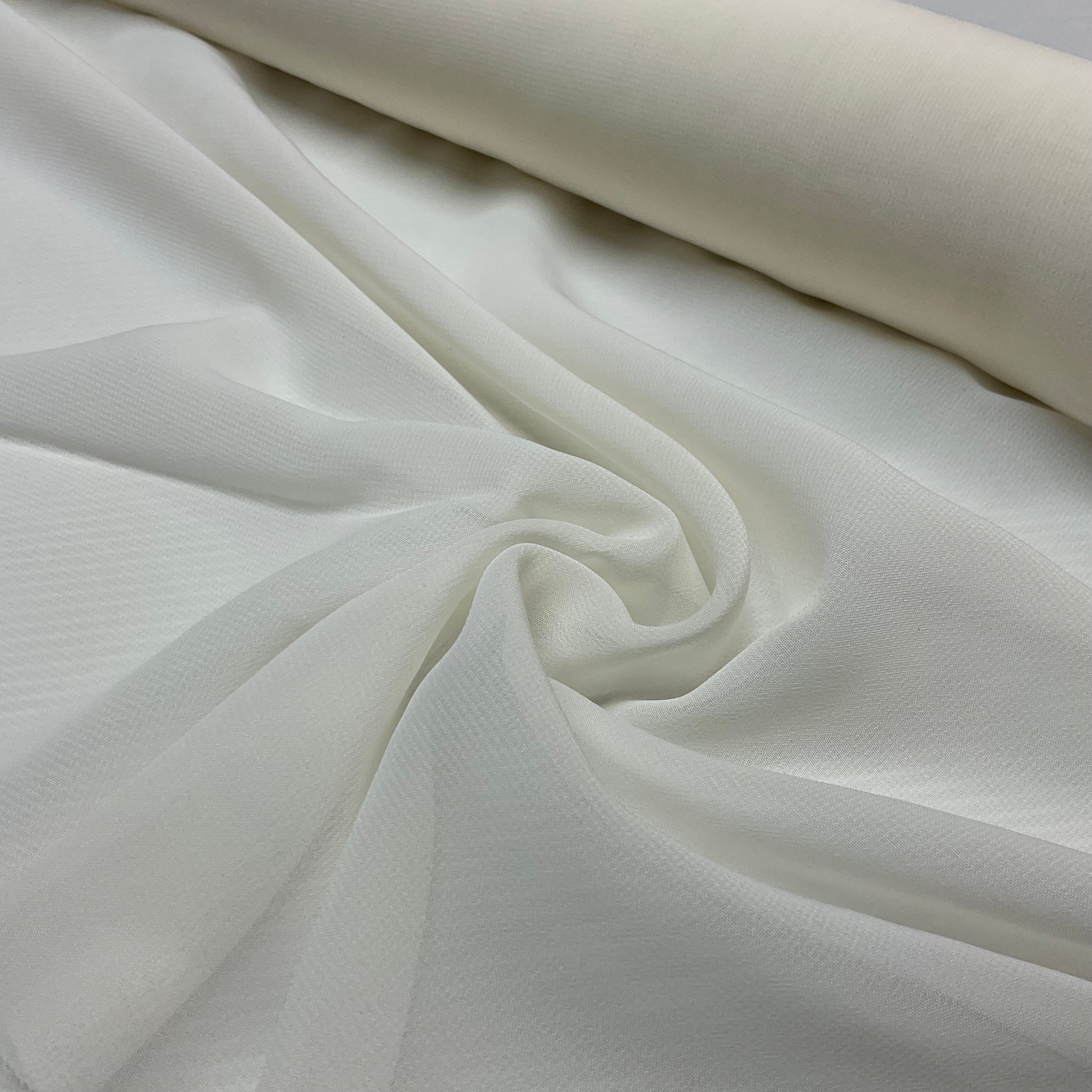 Plain lightweight sheer chiffon dress scarf fabric 150cm wide M2073