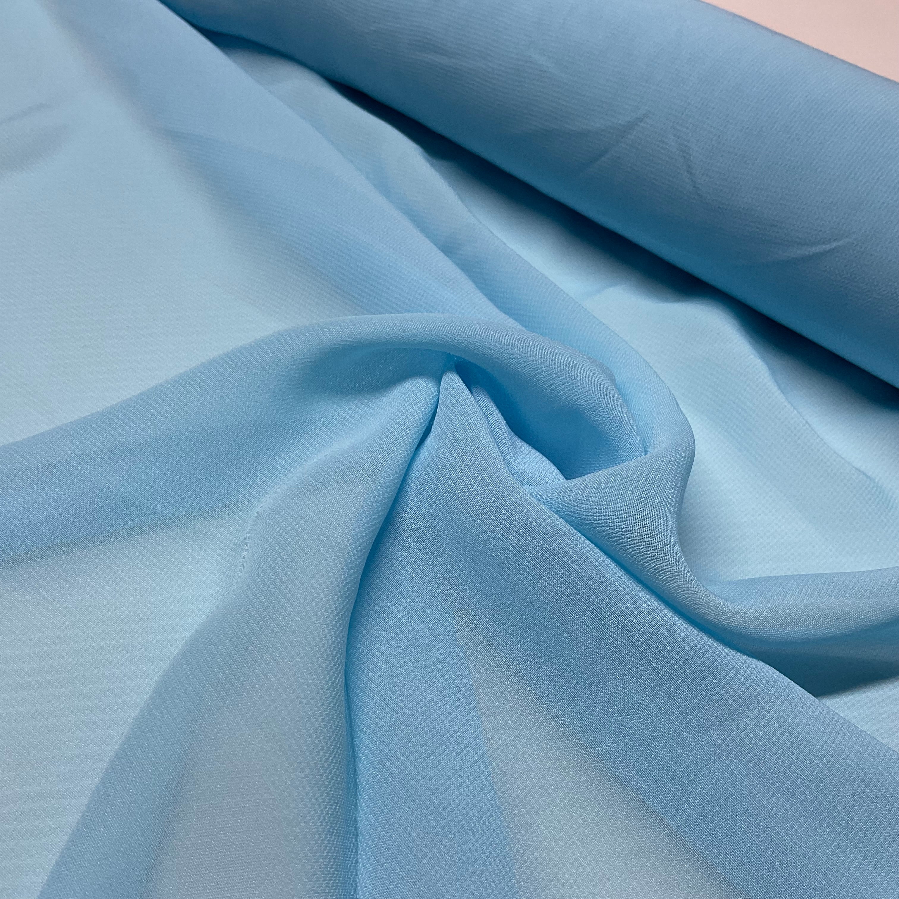 Plain lightweight sheer chiffon dress scarf fabric 150cm wide M2073