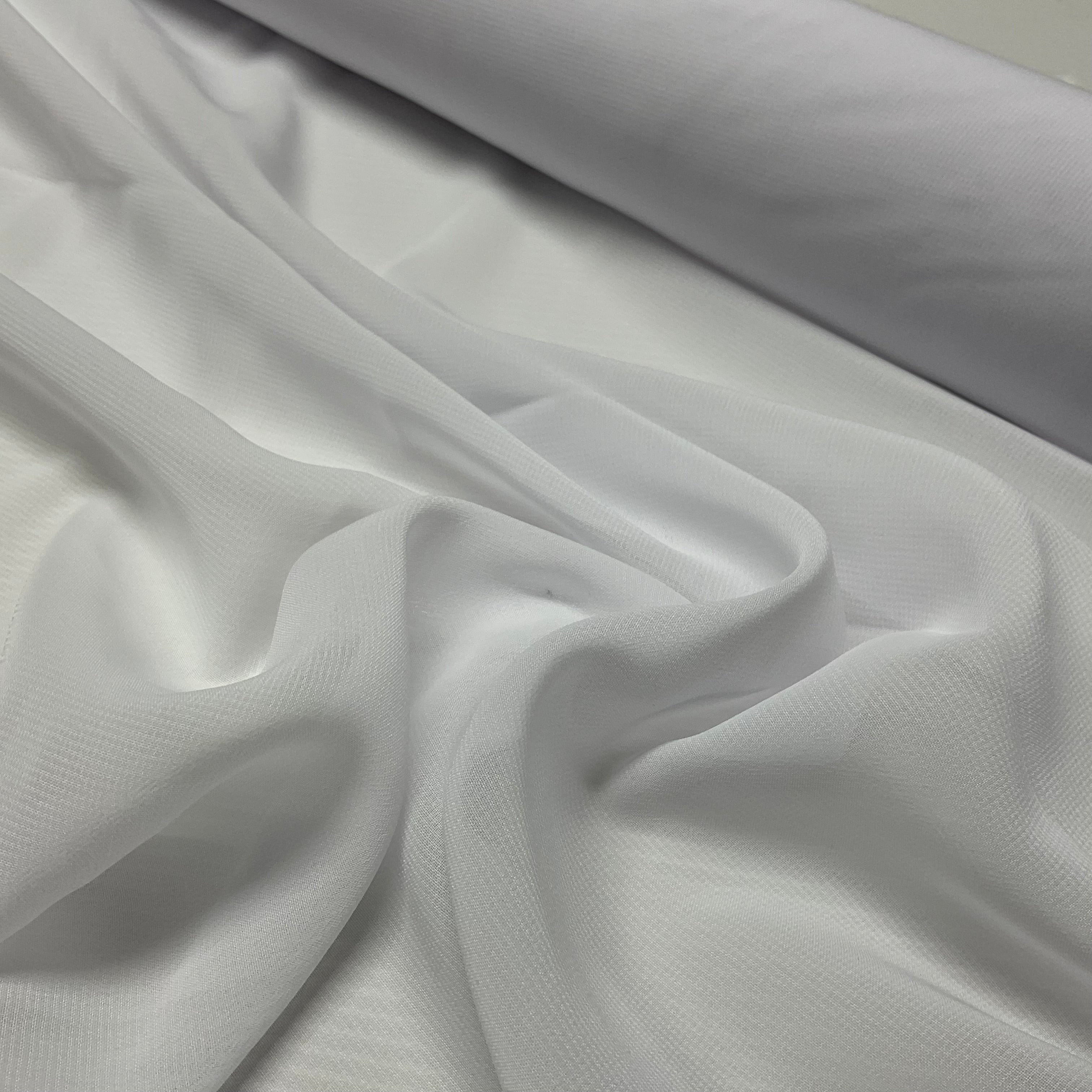Plain lightweight sheer chiffon dress scarf fabric 150cm wide M2073
