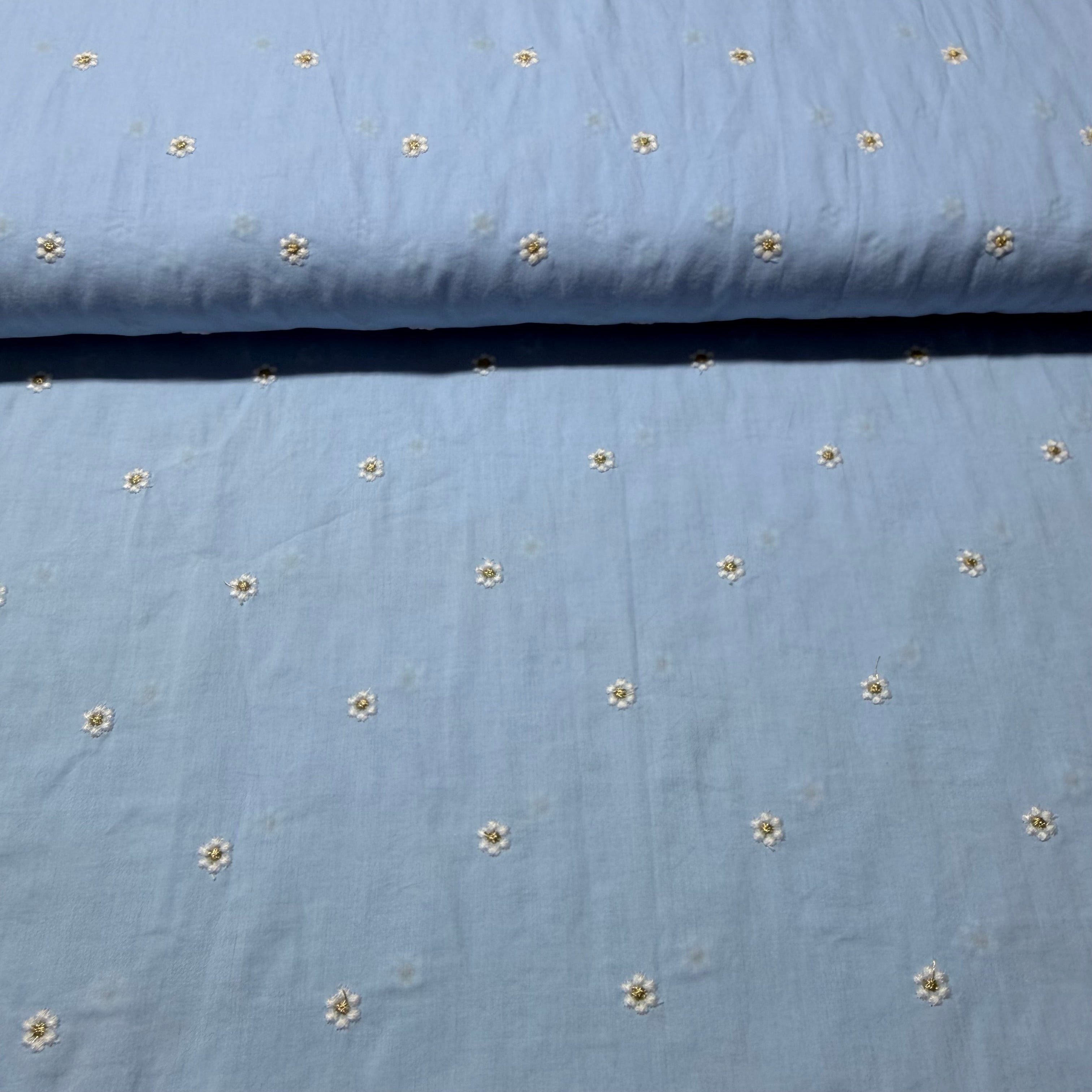 Cotton Voile Embroidery kaftan dress skirt fabric 147cm M2108