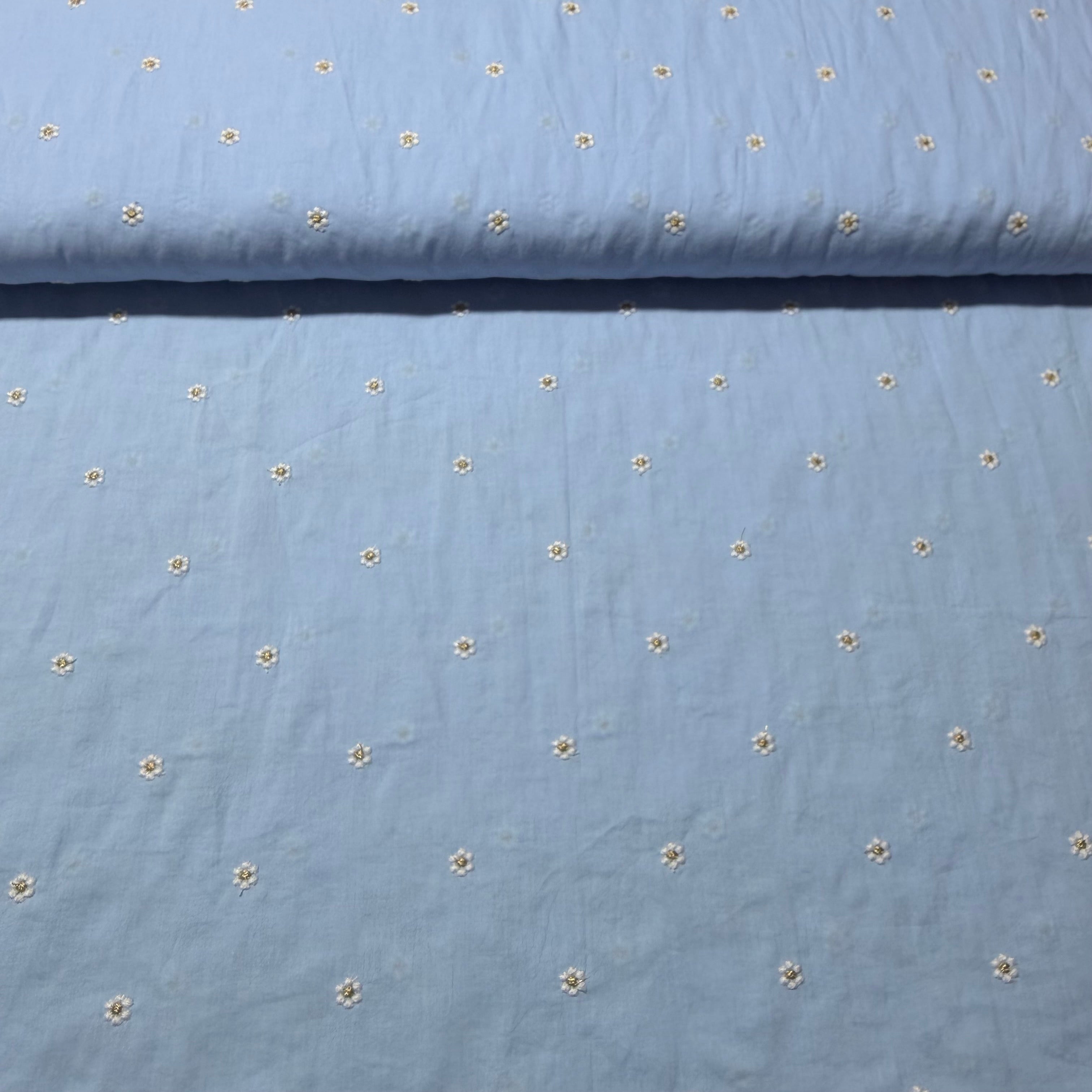 Cotton Voile Embroidery kaftan dress skirt fabric 147cm M2108
