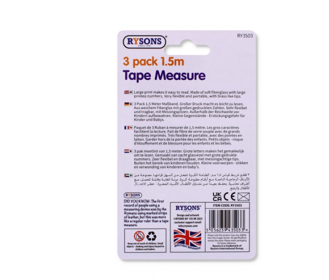 3pcs Tape Measure 1.5m M2036