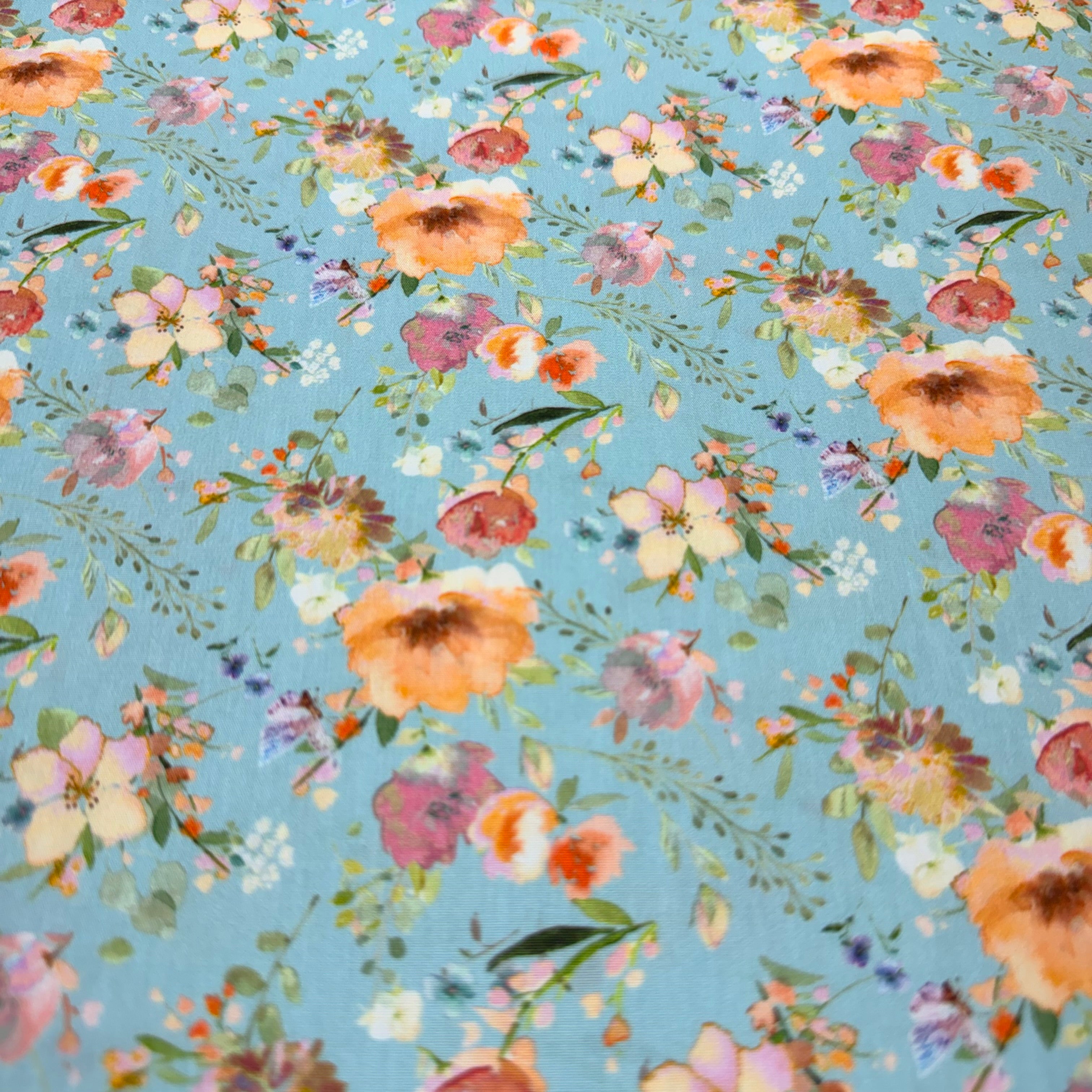 Petal Splah Floral Cotton Print Fabric – 100% Cotton - 147cm Wide - M2125