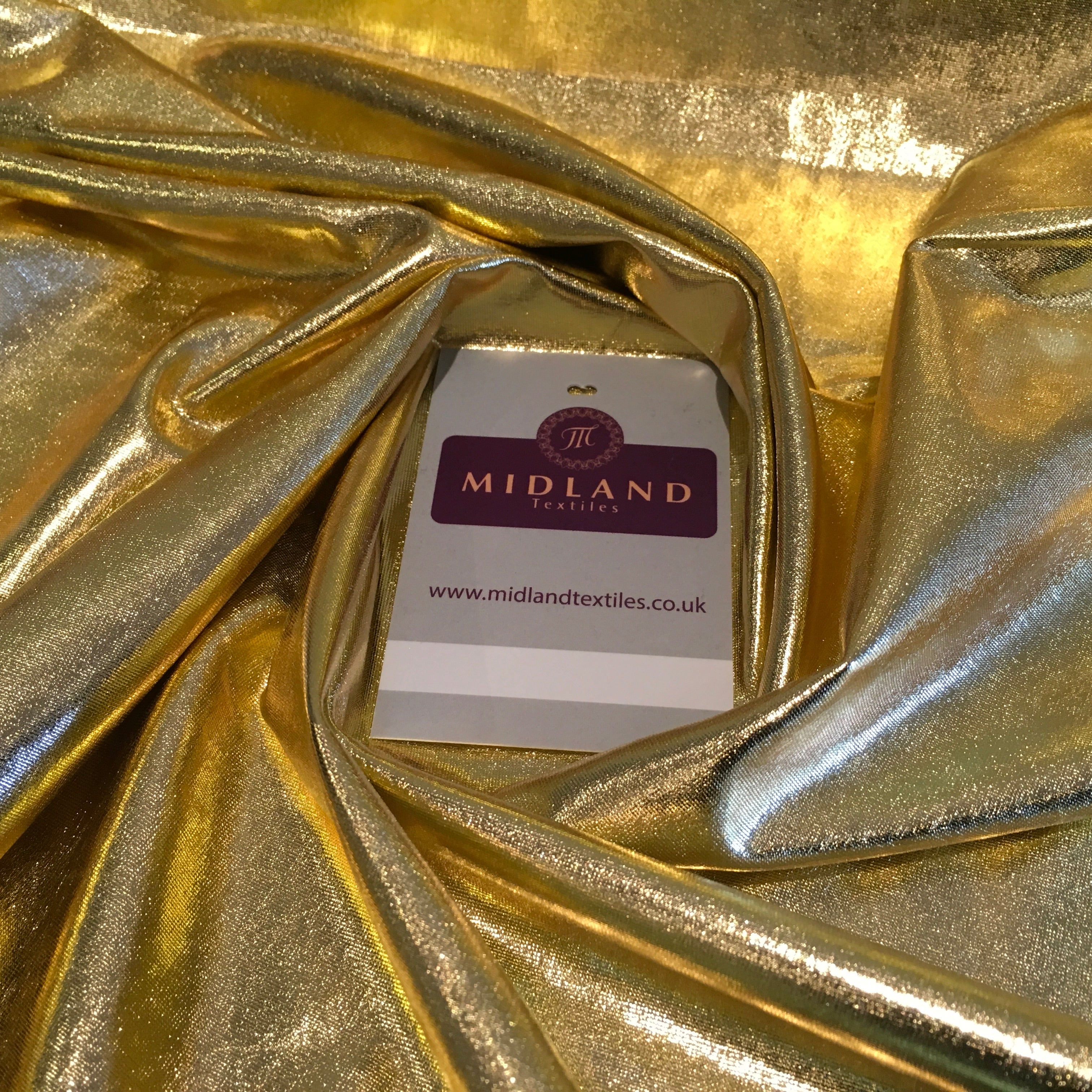 Metallic Shiny Stretchy foil Polyester Nylon Spandex Mix 58' Wide M100 Mtex