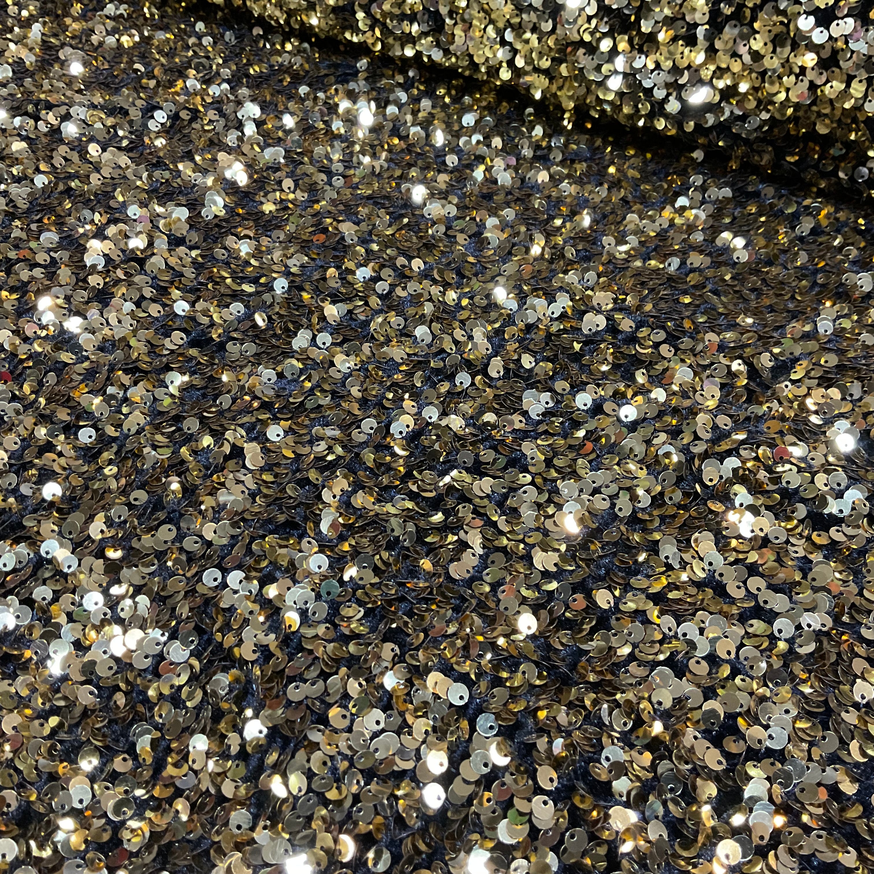 Heavy Plush Sequin Velour Fabric – 115cm Wide – Luxury Glitter Sparkle M2071
