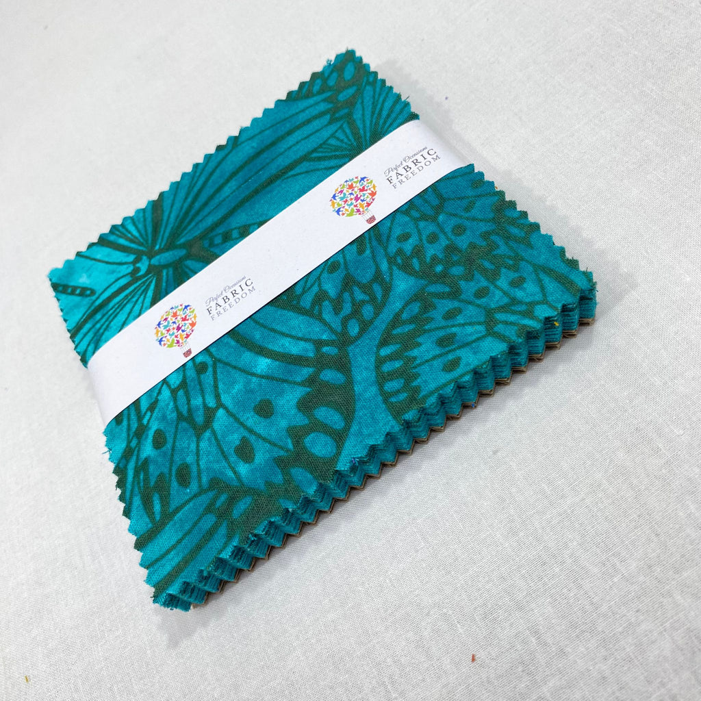 Melody Butterfly Print 5' Quilting Cotton Fabric Squares - 42 x 5' by 5' M1982