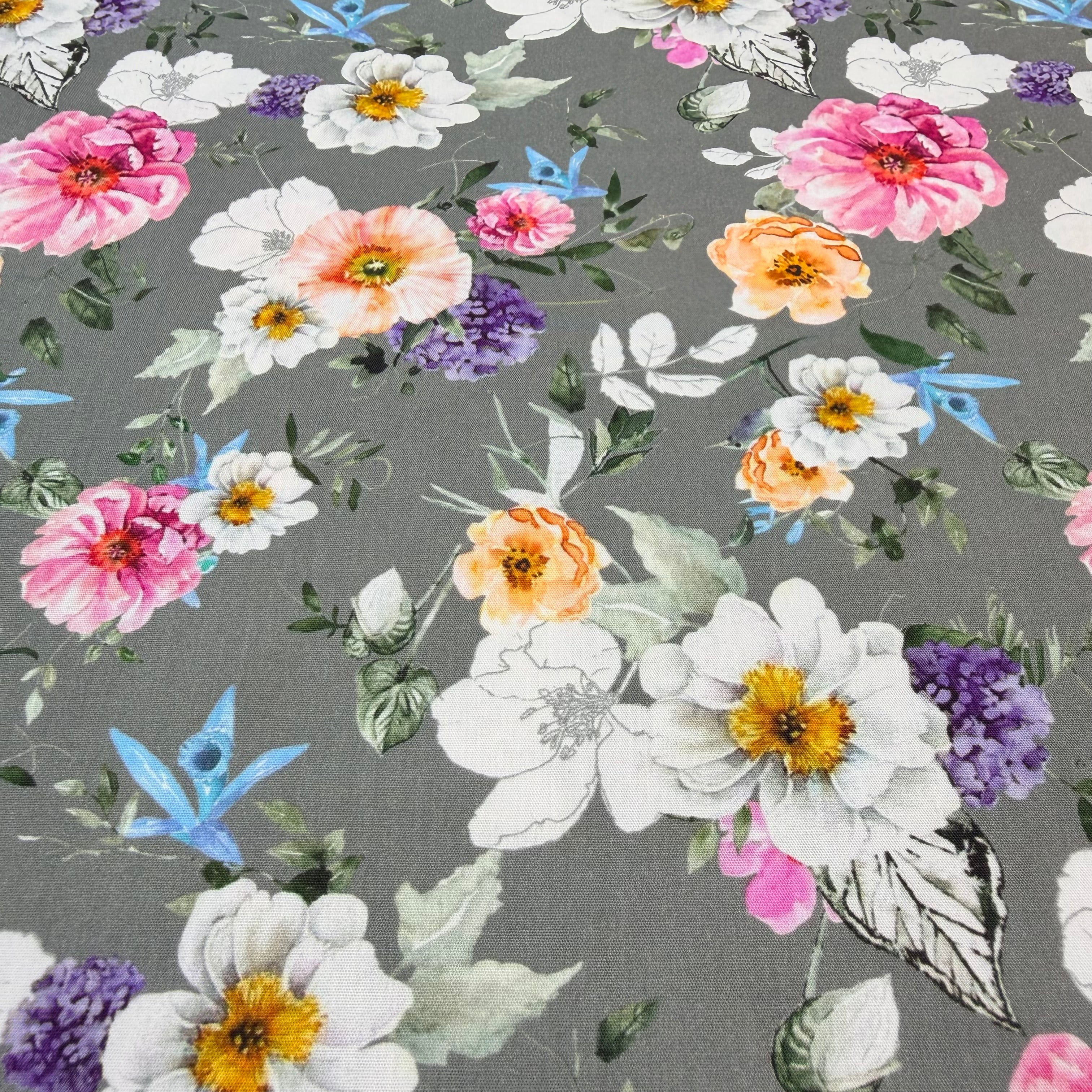Floral Crush Cotton Print Fabric – 100% Cotton - 147cm Wide - M2126