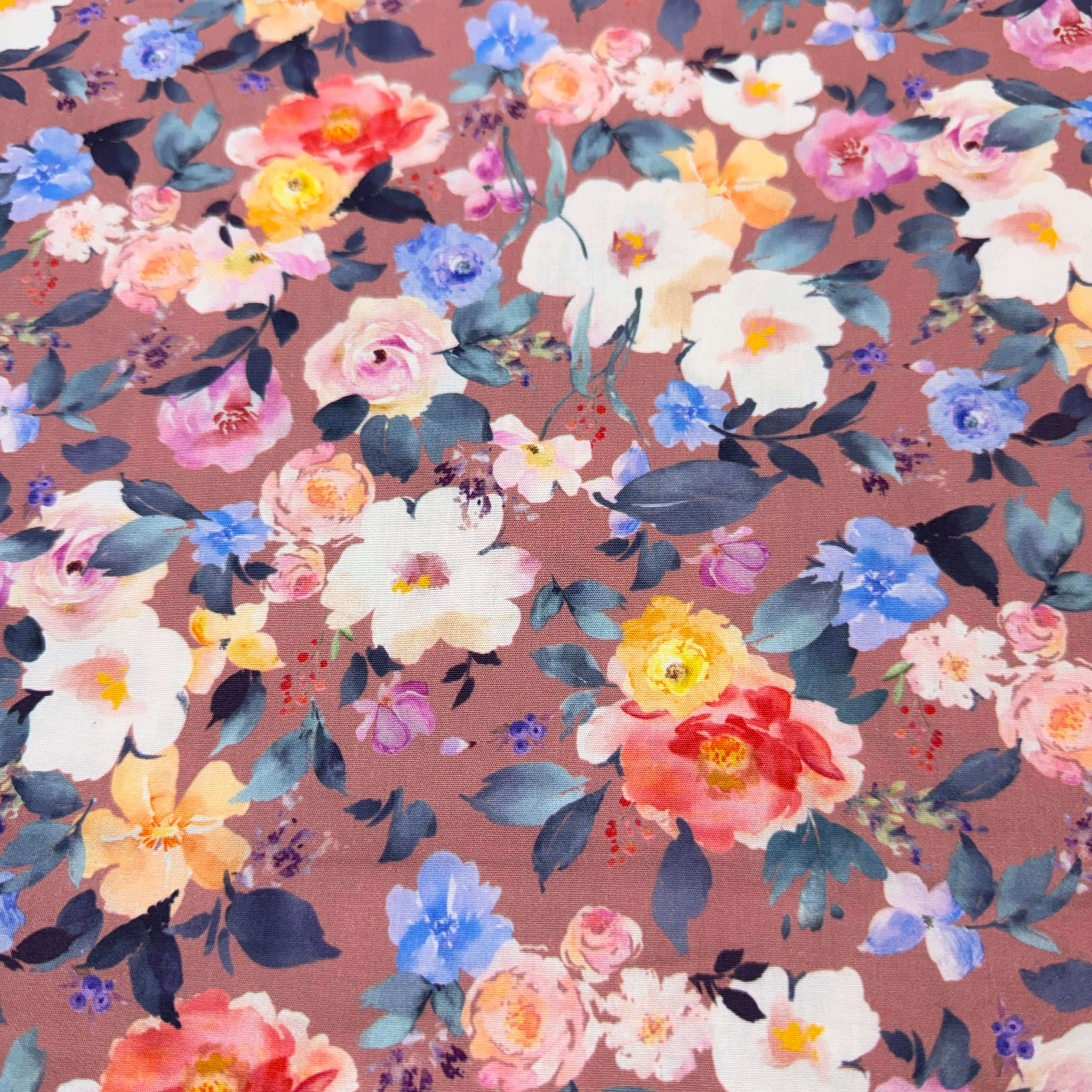 Colour Wash Floral Cotton Print Fabric – 100% Cotton - 147cm Wide - M2124