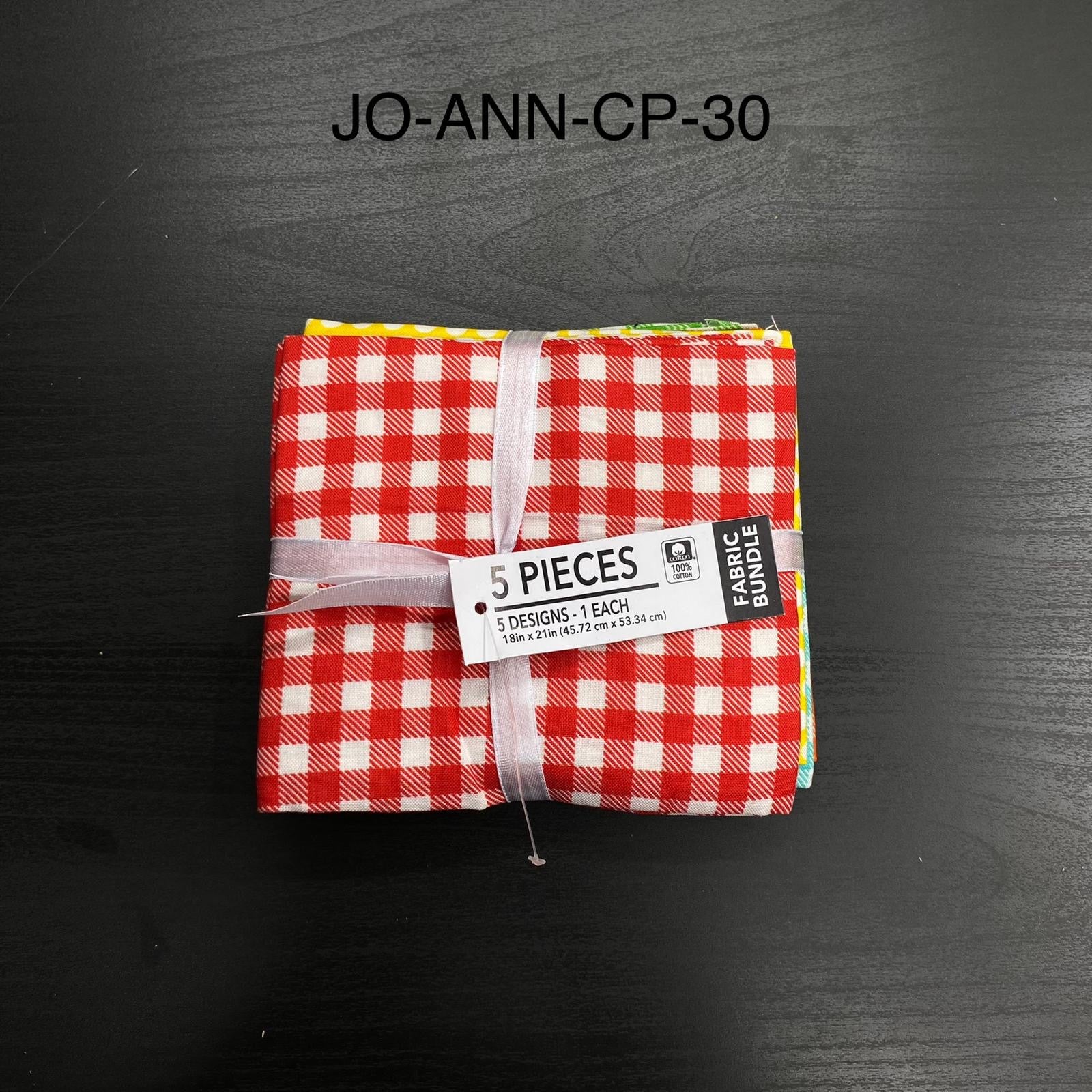 5 Piece 100% Cotton 5 Designs Fat Quarter Bundle - 45cm x 53cm Fabric M1981