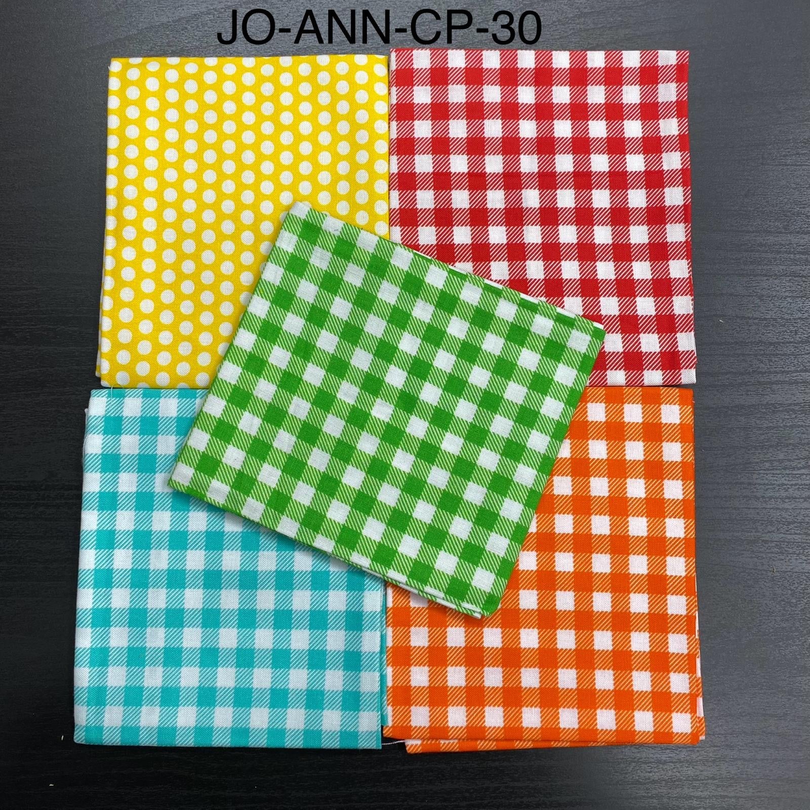 5 Piece 100% Cotton 5 Designs Fat Quarter Bundle - 45cm x 53cm Fabric M1981