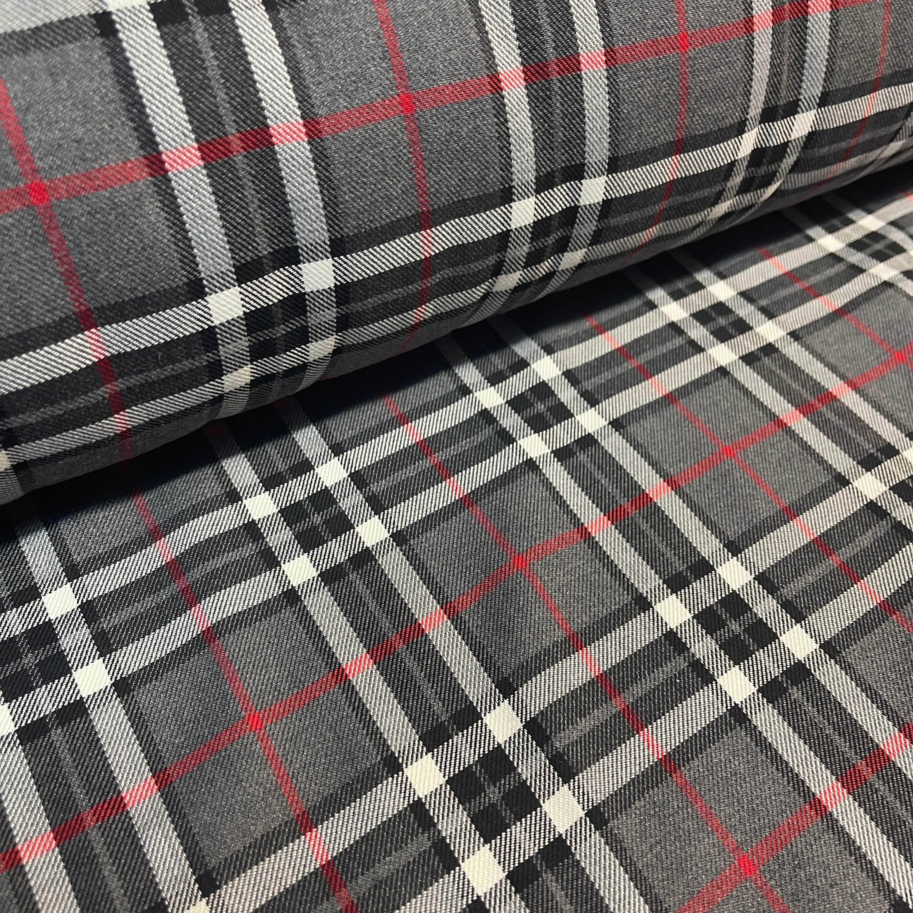 Tartan Fabric Poly Viscose - (150cm) Wide -  per mtr M190 Mtex