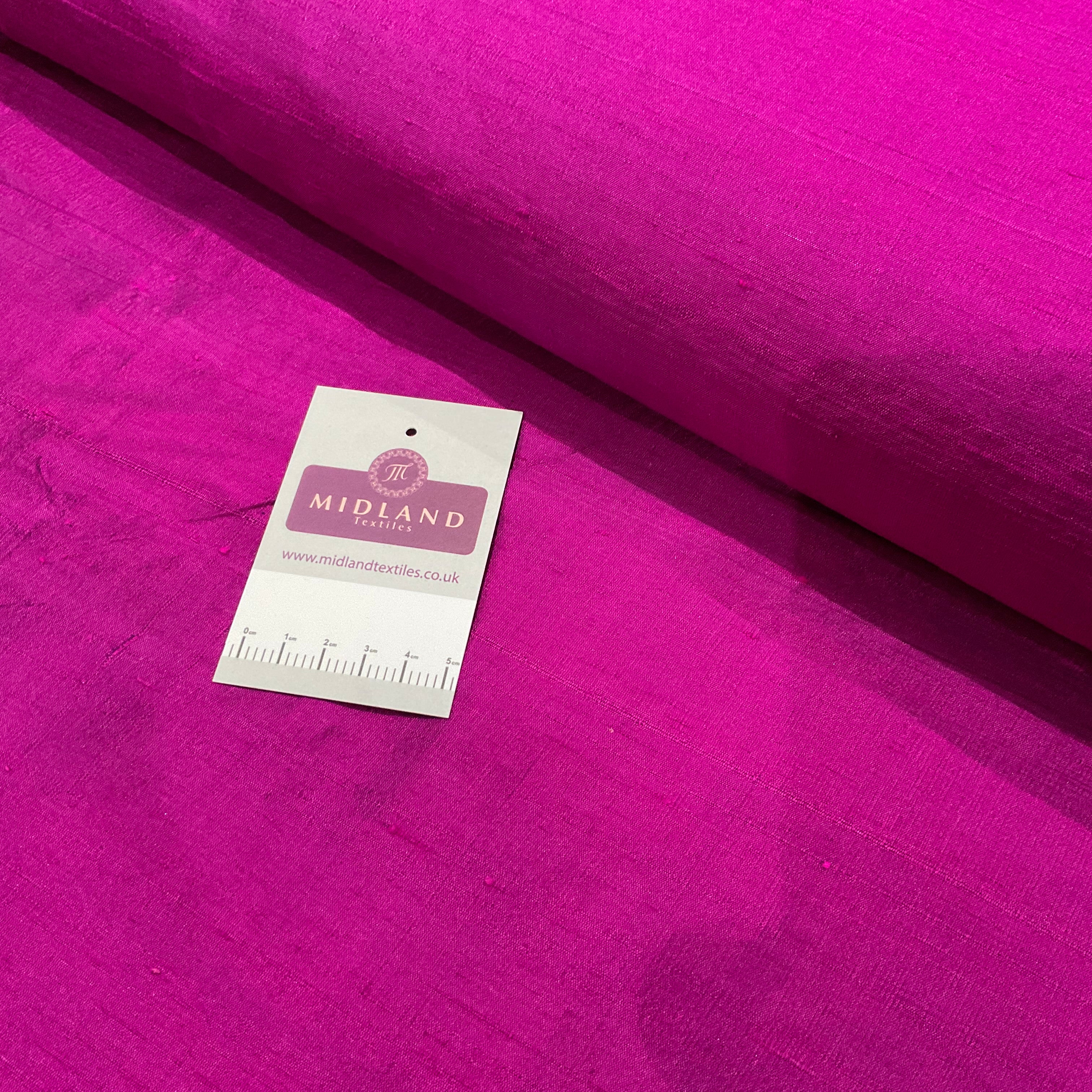 Pure 100% Silk Handloom Dupion Fabric – 44' Wide – Sold by Half Metre M2070