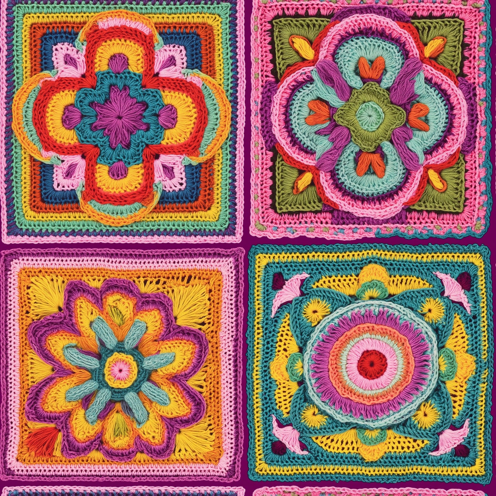 3D Crochet Pink Effect Little Johnny 3D Digital Printed 100% Cotton Fabric – 150cm Wide M2028-3