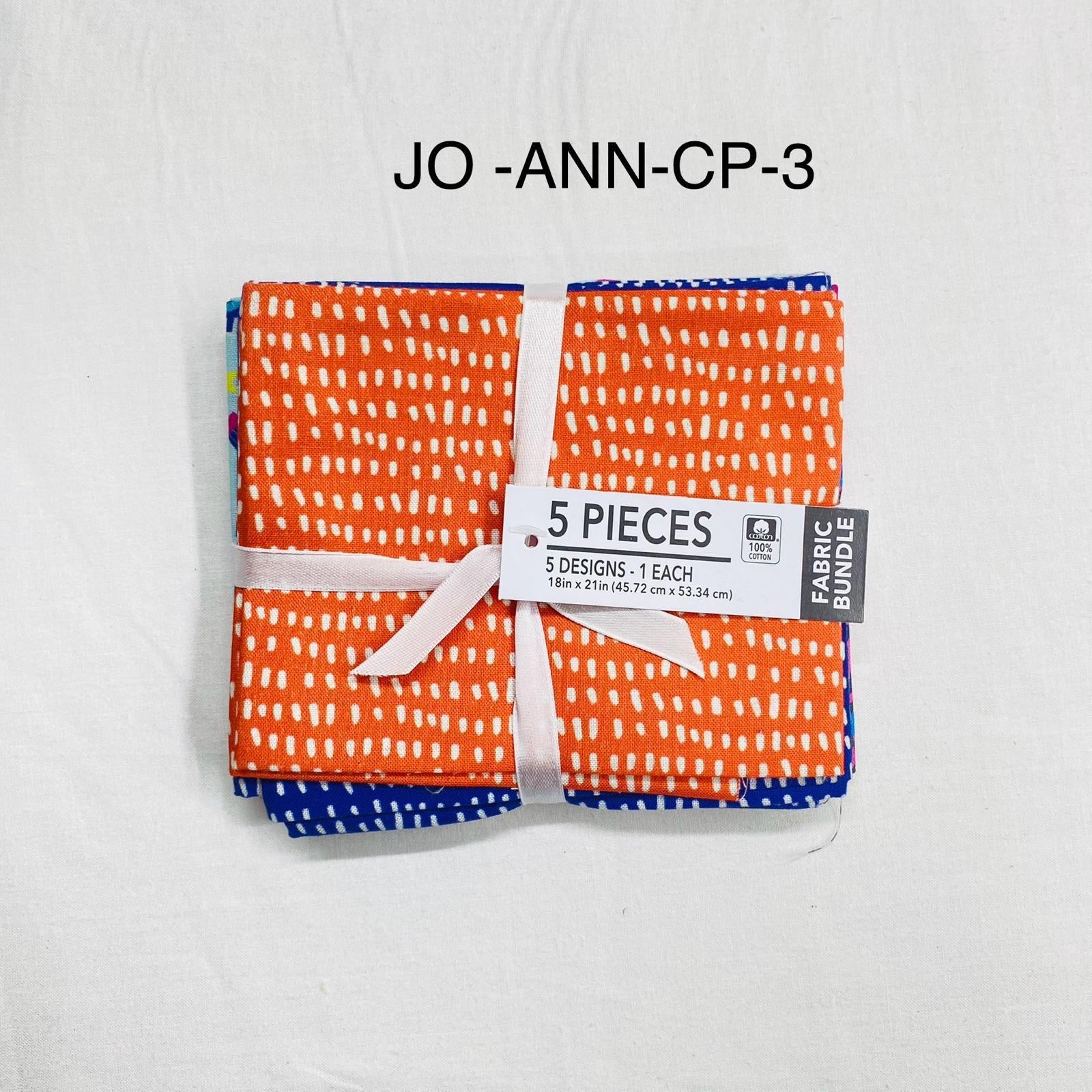 5 Piece 100% Cotton 5 Designs Fat Quarter Bundle - 45cm x 53cm Fabric M1981