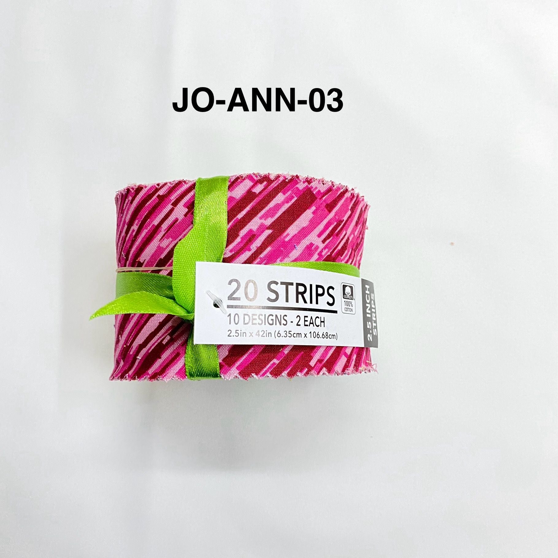 Jelly Roll Fabric Strips - 20 Pieces, 10 Designs  - 2.5 Inch x 42 Inch (Approx.) Fabric M1983