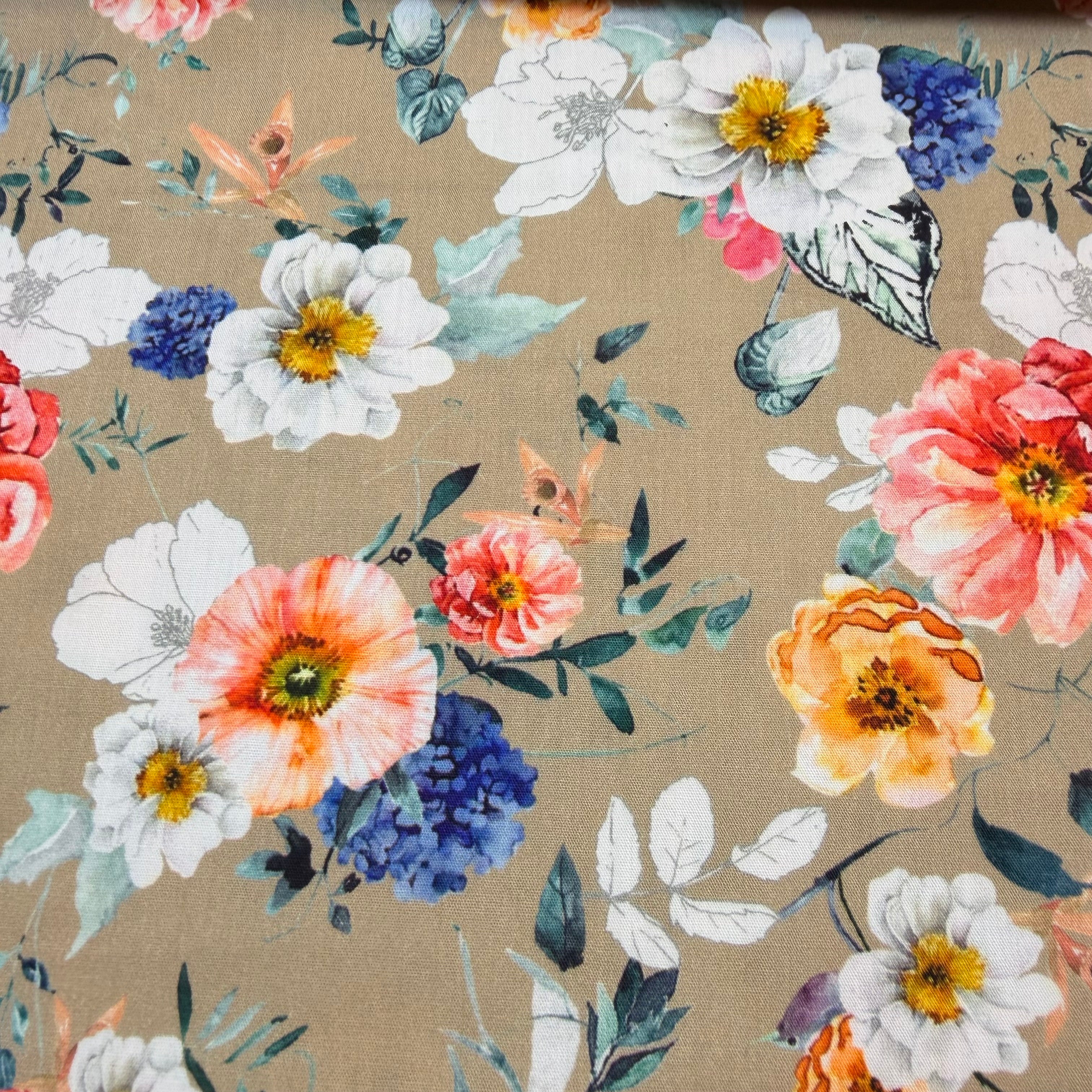 Floral Crush Cotton Print Fabric – 100% Cotton - 147cm Wide - M2126