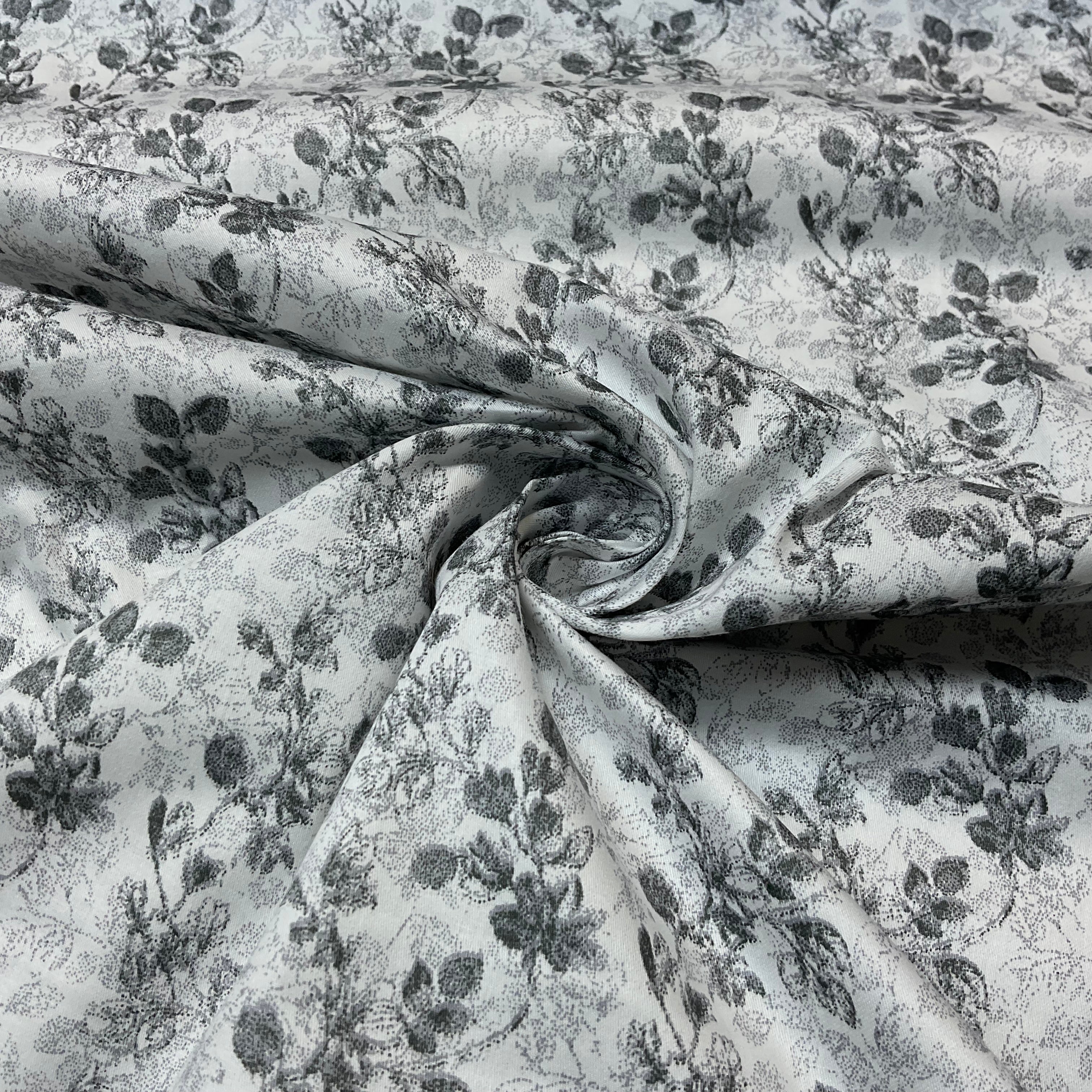 Premium Cotton Sateen Floral Print Dress Fabric 150cm Wide M2097